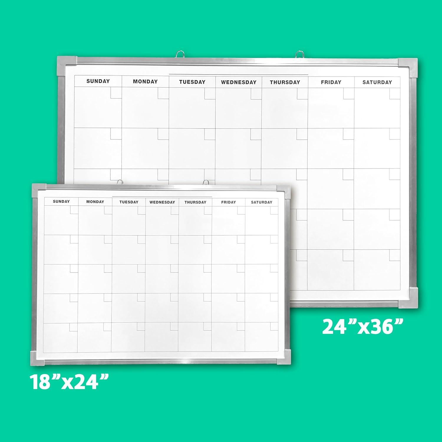Flipside Products Wall Mounted Magnetic Wall Calendar, 18" x 24"