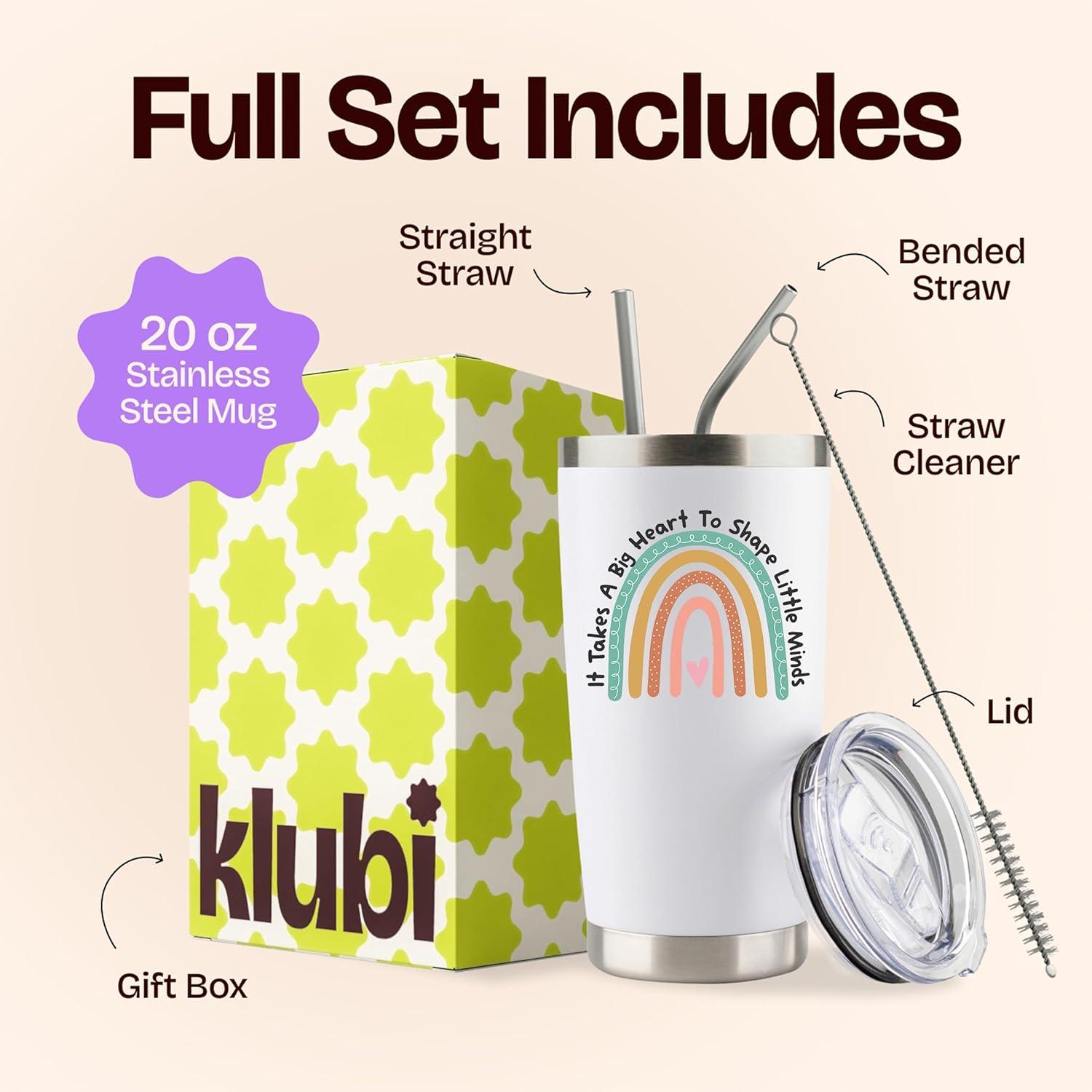 Teacher Gifts Coffee Mug - It Takes a Big Heart to Shape Little Minds 20oz Tumbler/Mug with Handle - Cute Idea for Appreciation Week, Women, Teaching, Best, Thank You, Birthday, Valentines Day