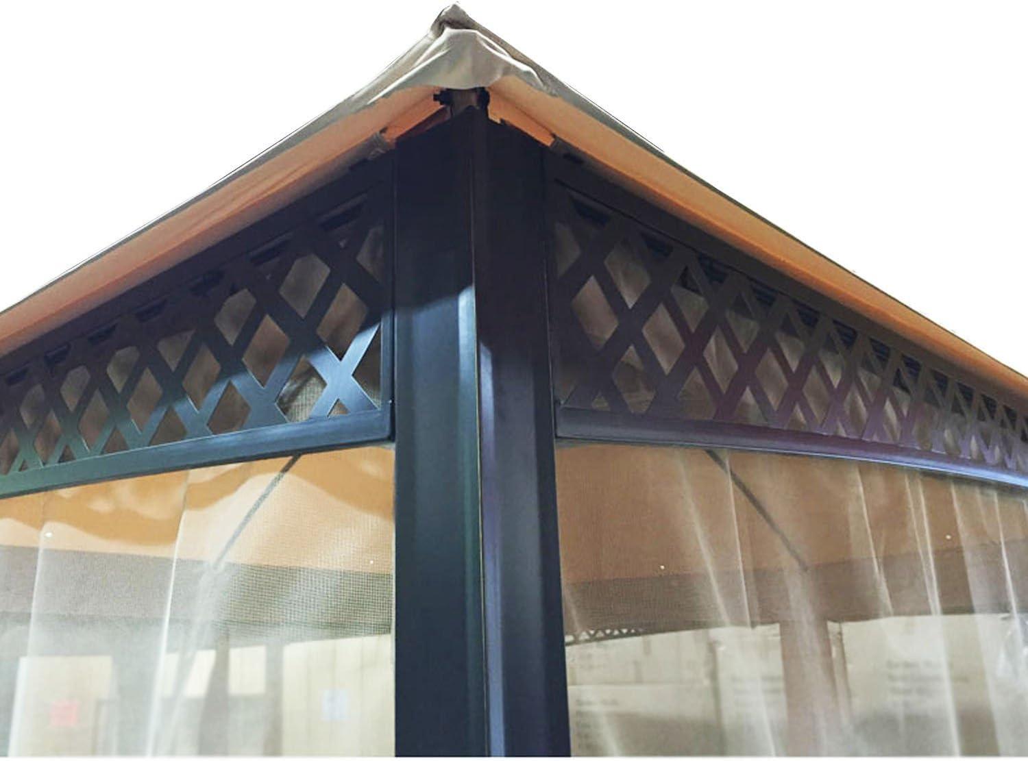 Beige Whisper Two-Tiered Gazebo Replacement Canopy