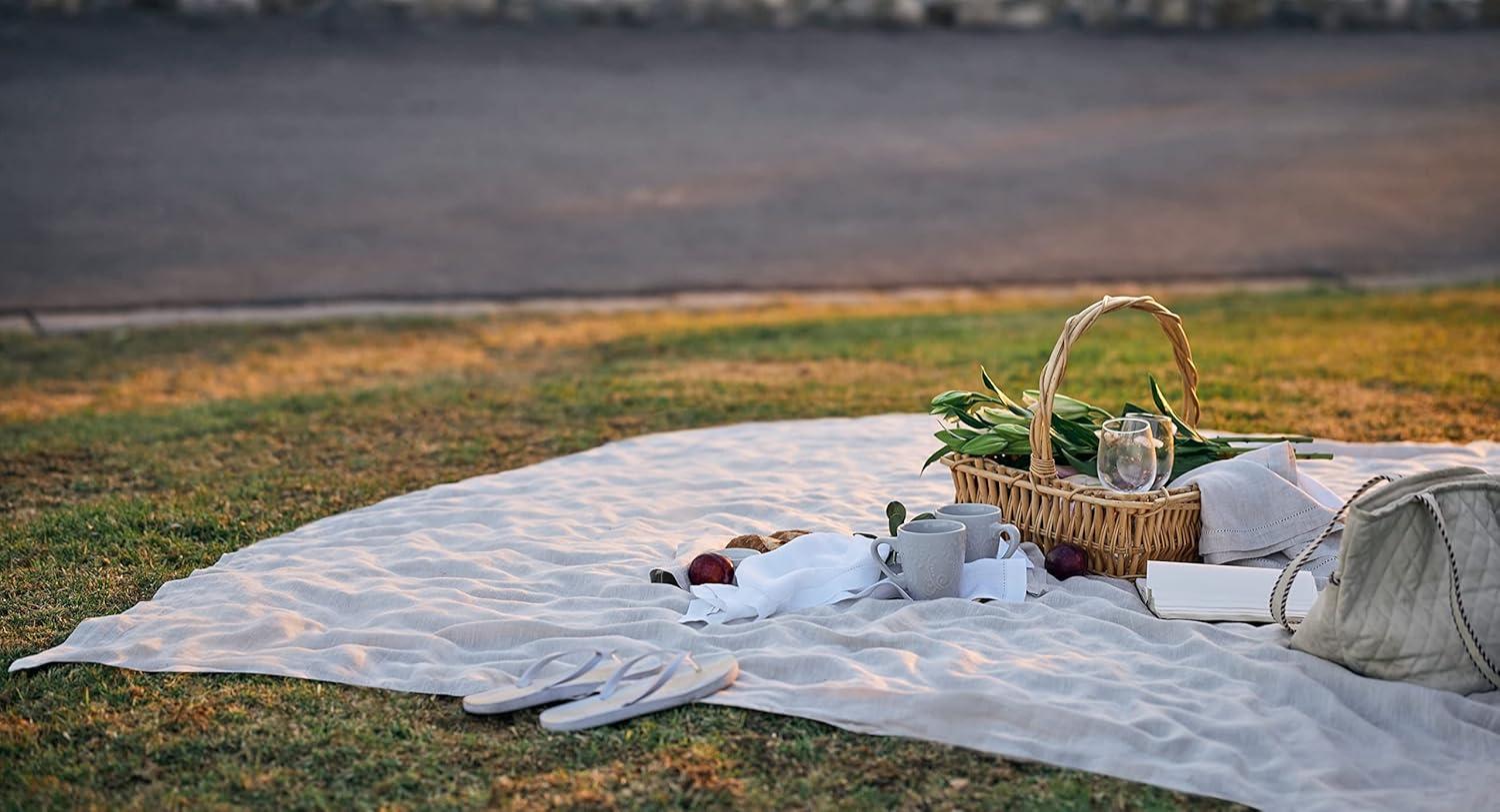 Sonoma - 100% Pure Linen Round Tablecloth (Prewashed)