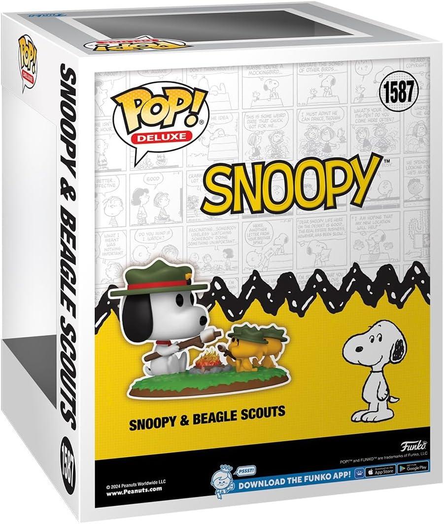 FUNKO POP! Deluxe: Peanuts Beagle Scouts - Snoopy w/ WS (Camping) (50th Anniversary), Funko, Gifts