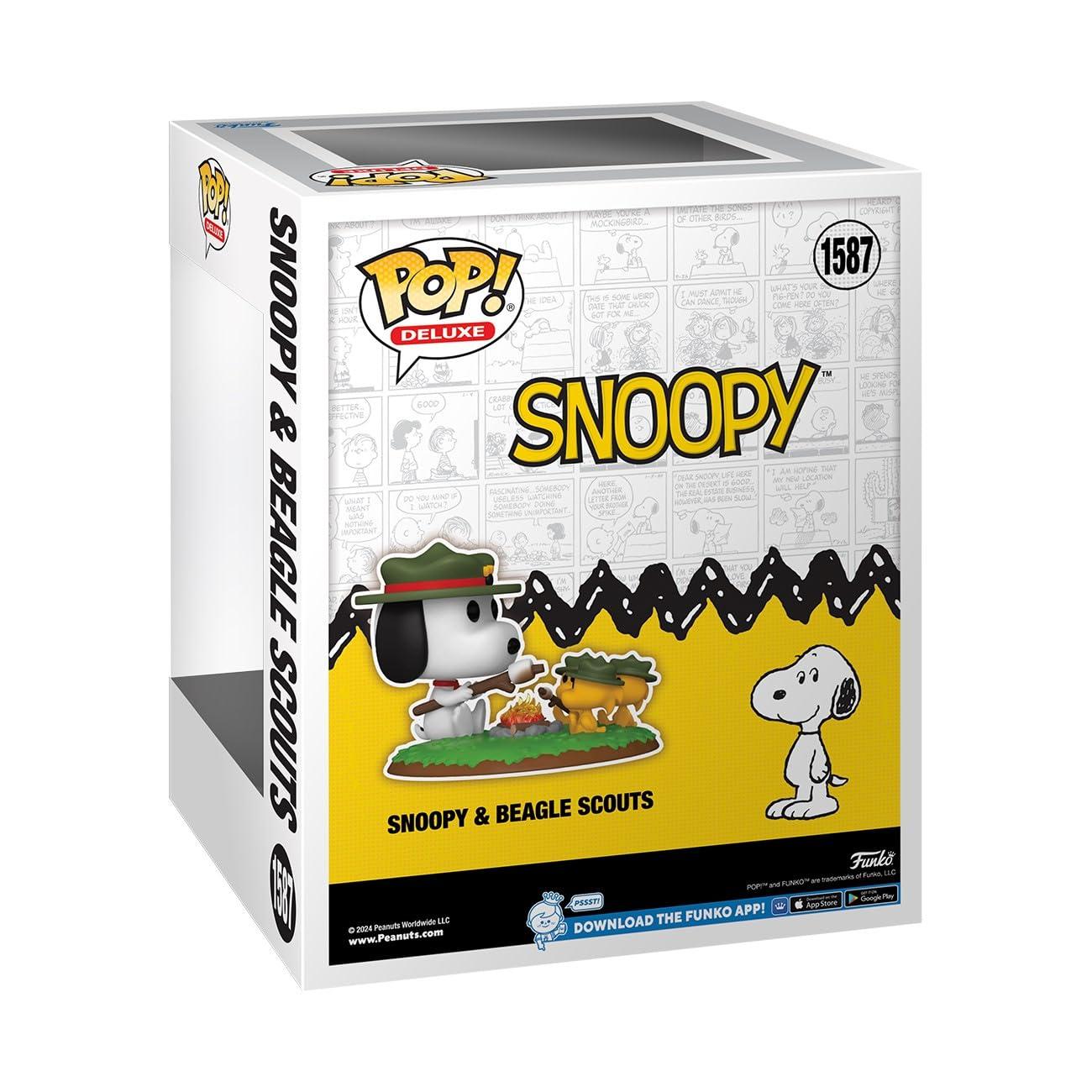 FUNKO POP! Deluxe: Peanuts Beagle Scouts - Snoopy w/ WS (Camping) (50th Anniversary), Funko, Gifts