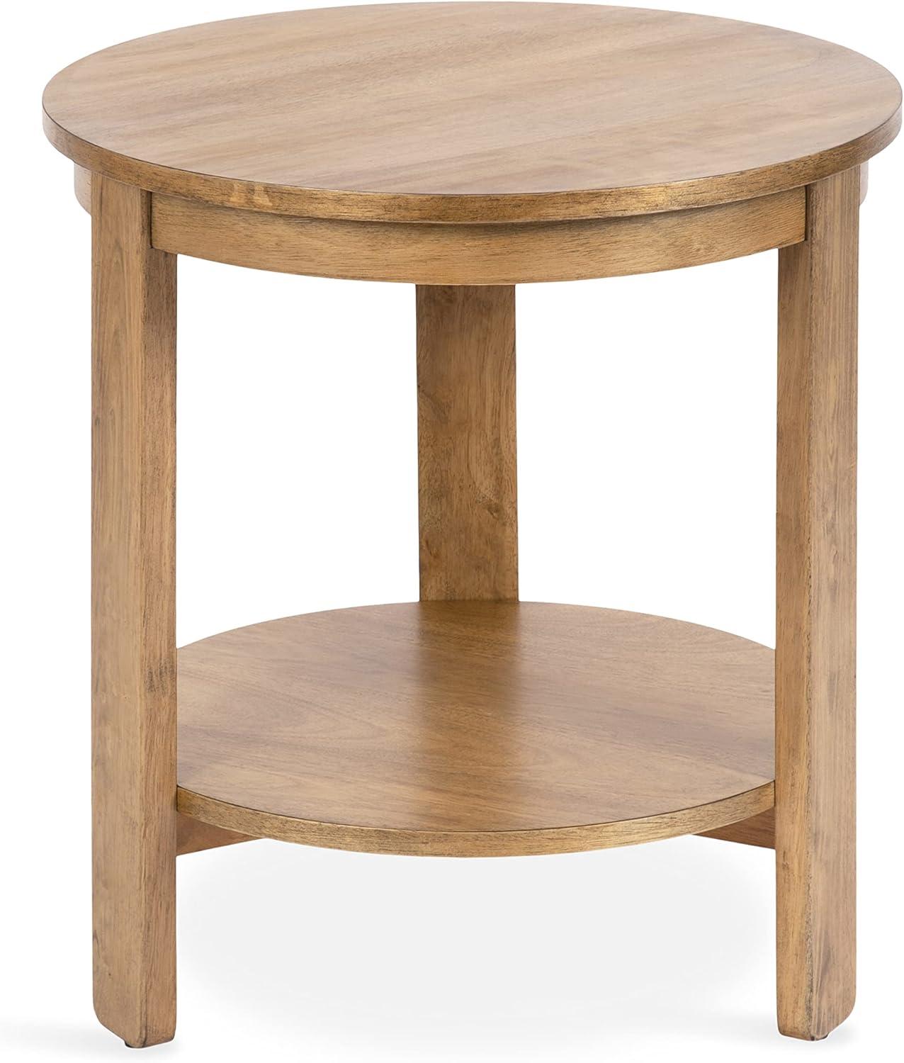 Kate and Laurel Foxford Round MDF Side Table, 22x22x24, Natural