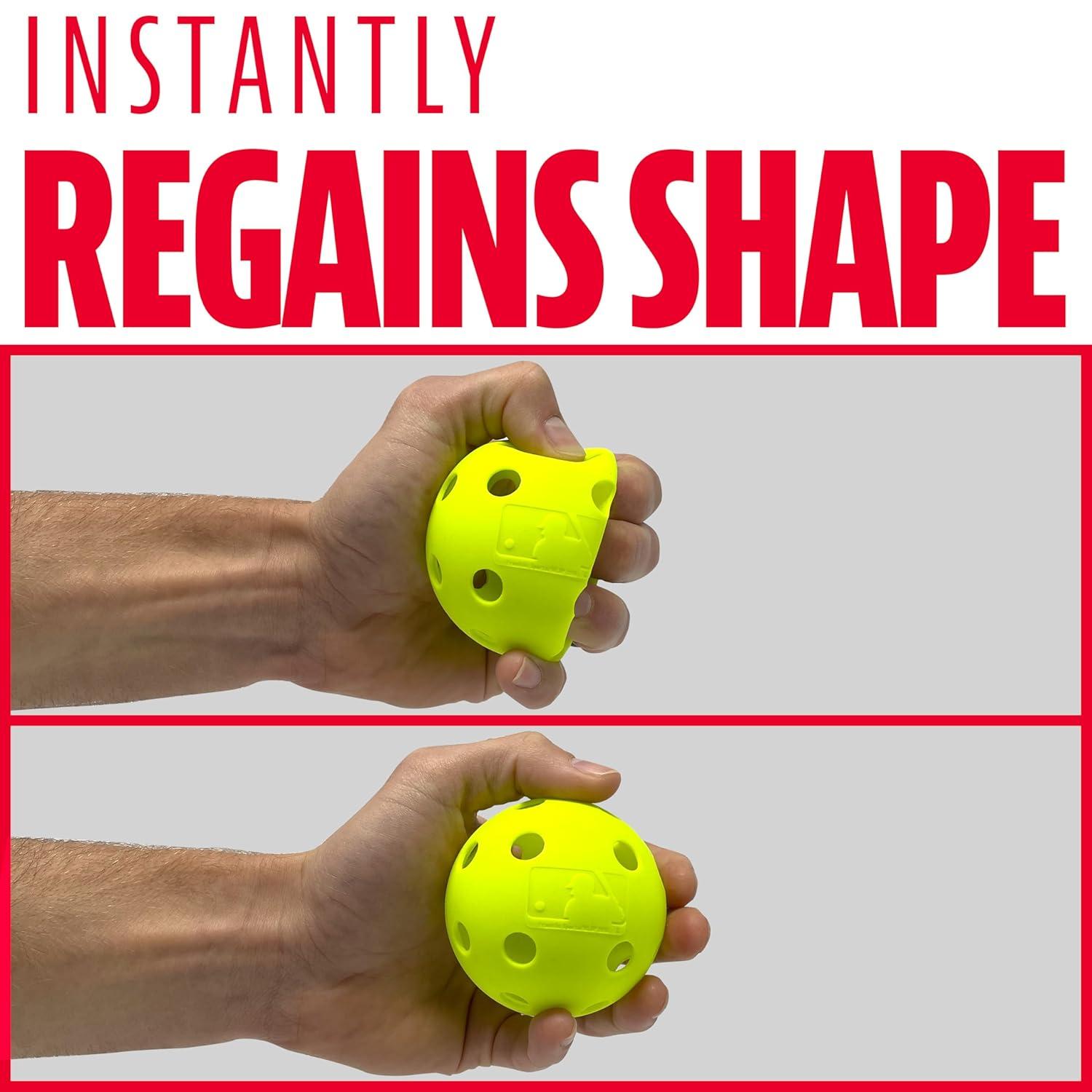 Franklin Sports Indestruct-A-Ball Plastic Batting Practice Baseballs, Softballs + Golf Balls - Training Packs