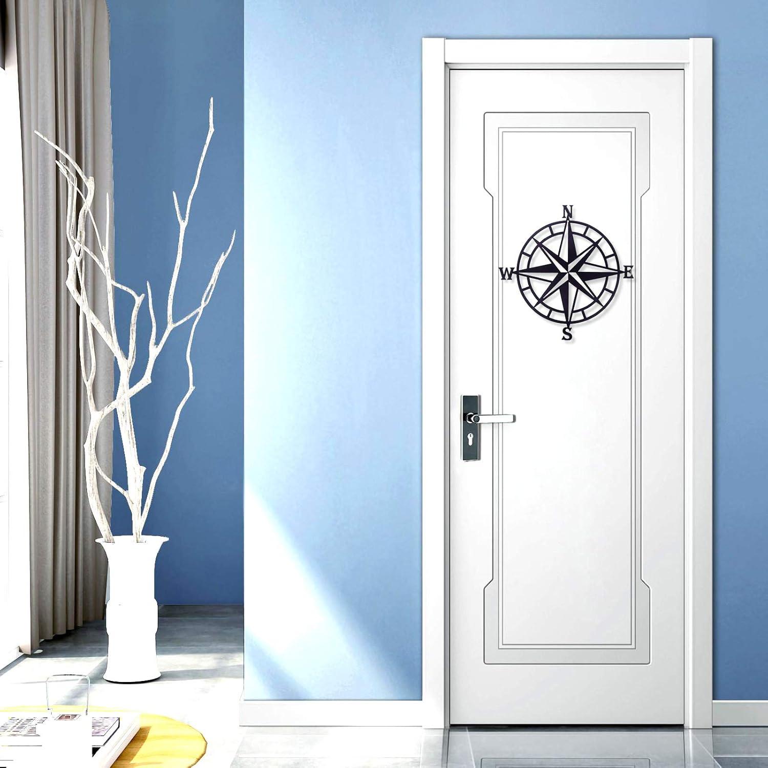 Apmemiss Clearance 11 Inches Metal Decorative Nautical Compass Wall Decor, Living Room Bedroom office Porch Garden Patio Signs Wall Hanging Art Beach theme Home Decoration