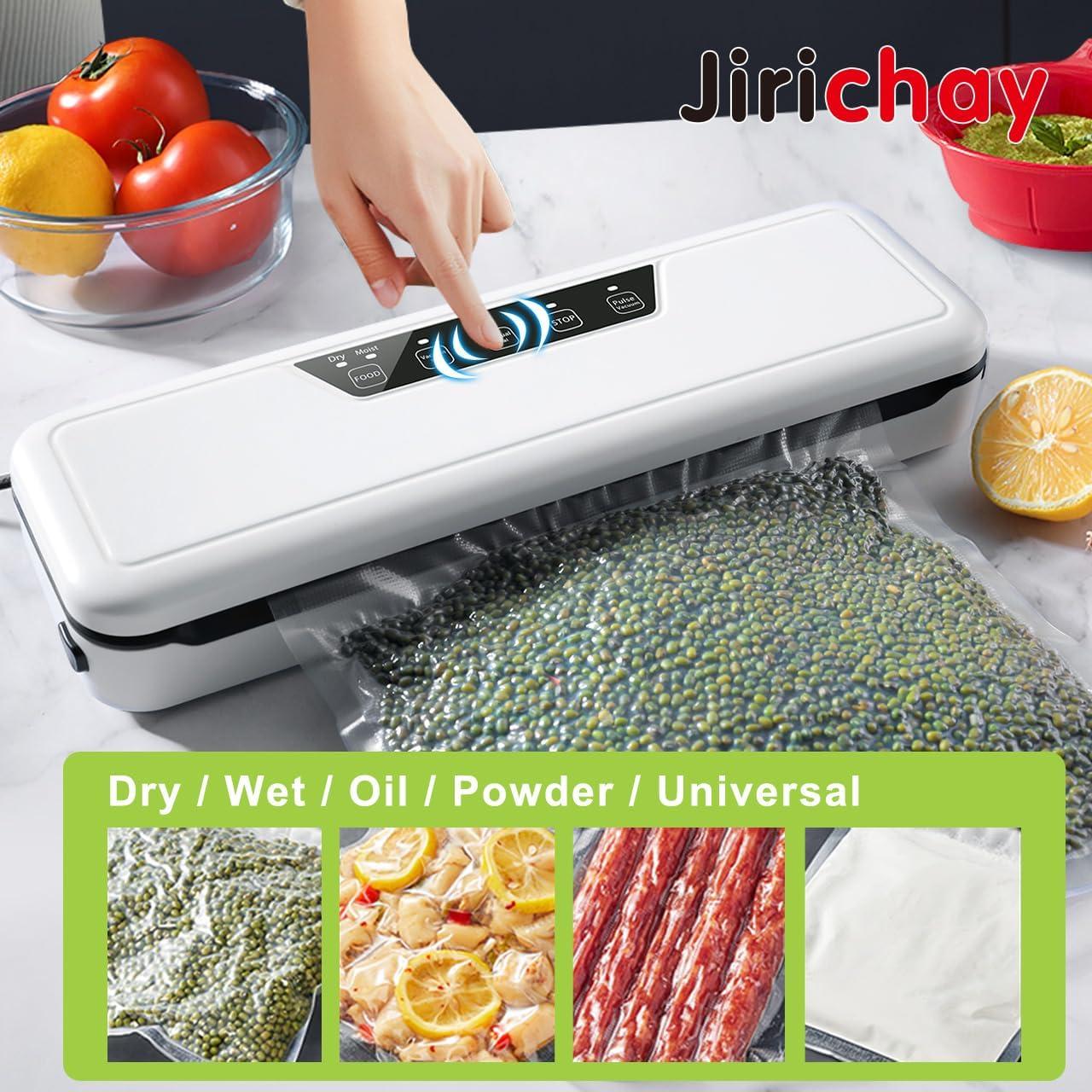 Compact White Vacuum Sealer Machine with Bags and Hose