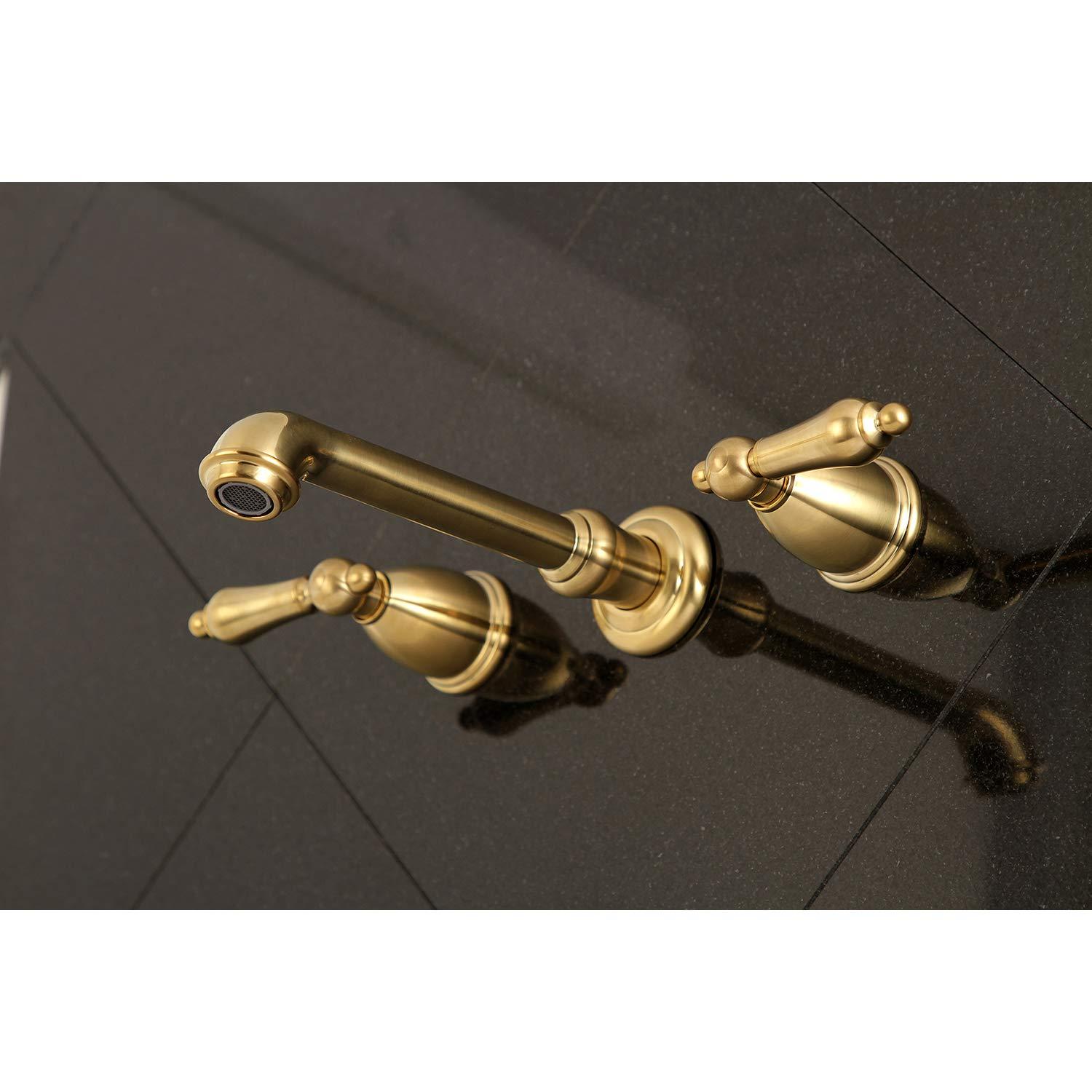Kingston Brass English Country Two-Handle 3-Hole Wall Mount Roman Tub Faucet
