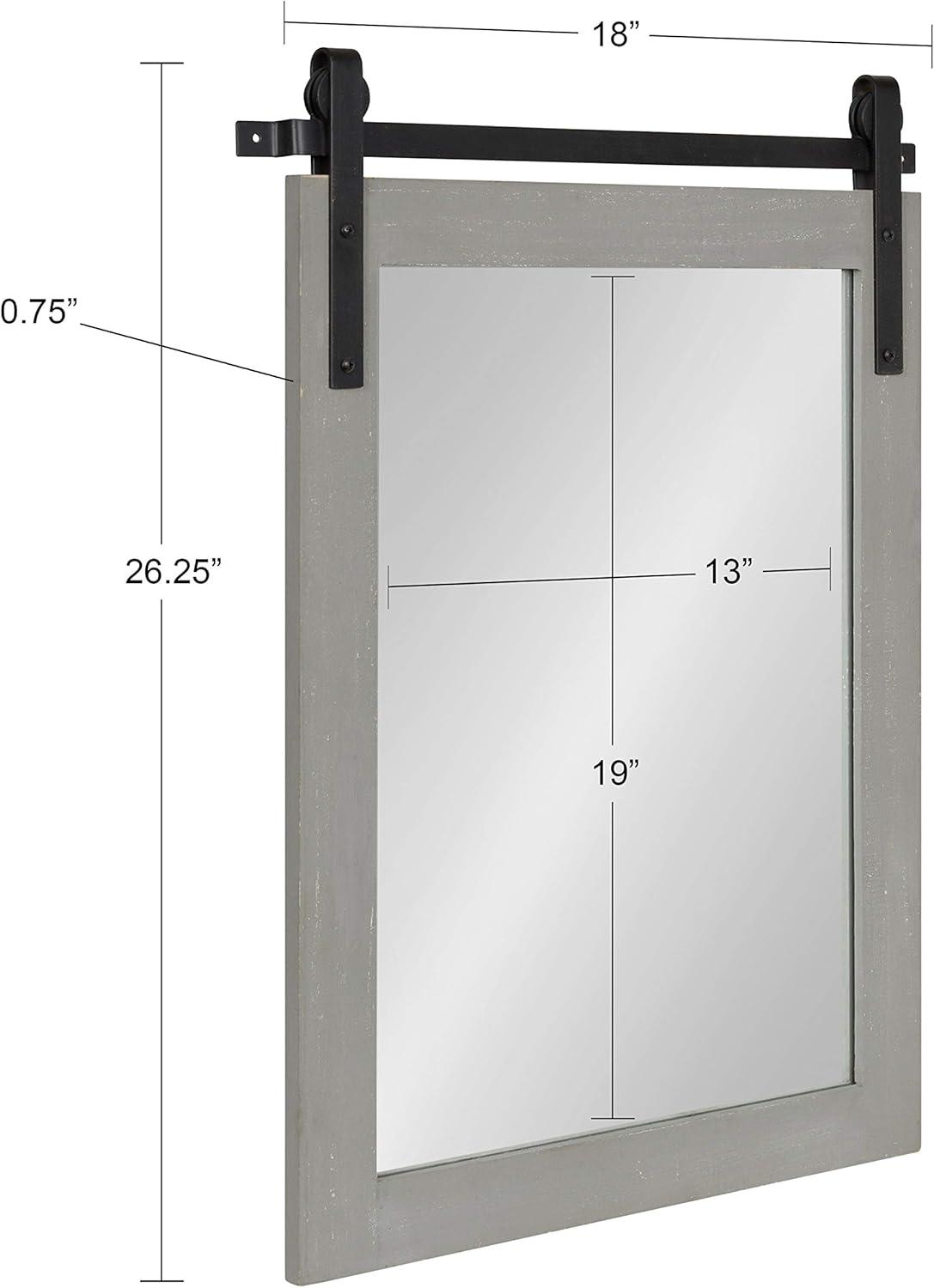 18&#34; x 26&#34; Cates Rectangle Wall Mirror Gray - Kate &#38; Laurel All Things Decor