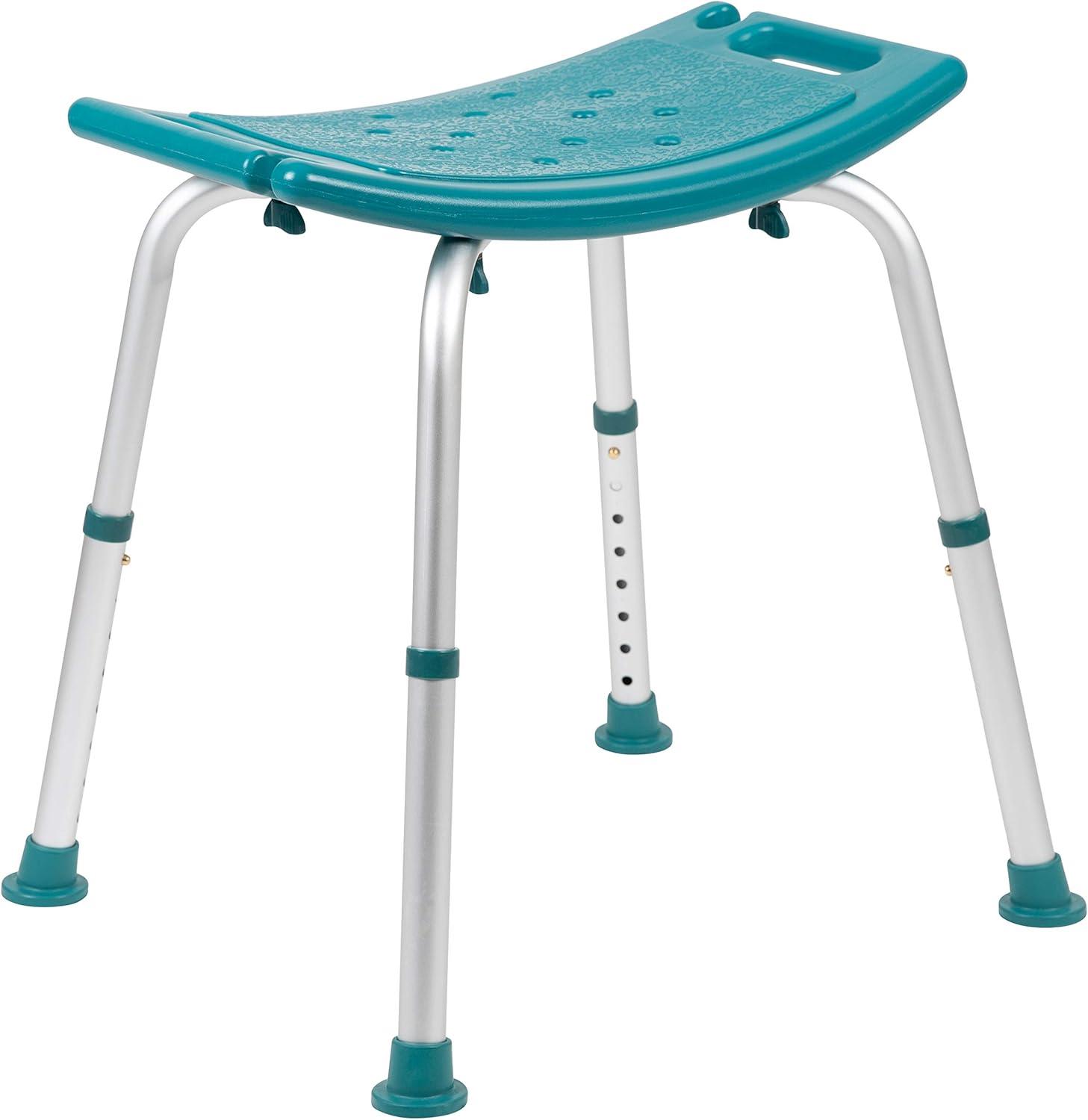 Hemsworth Tool-Free 300 Lb. Capacity, Adjustable Bath & Shower Chair w/ Non-slip Feet