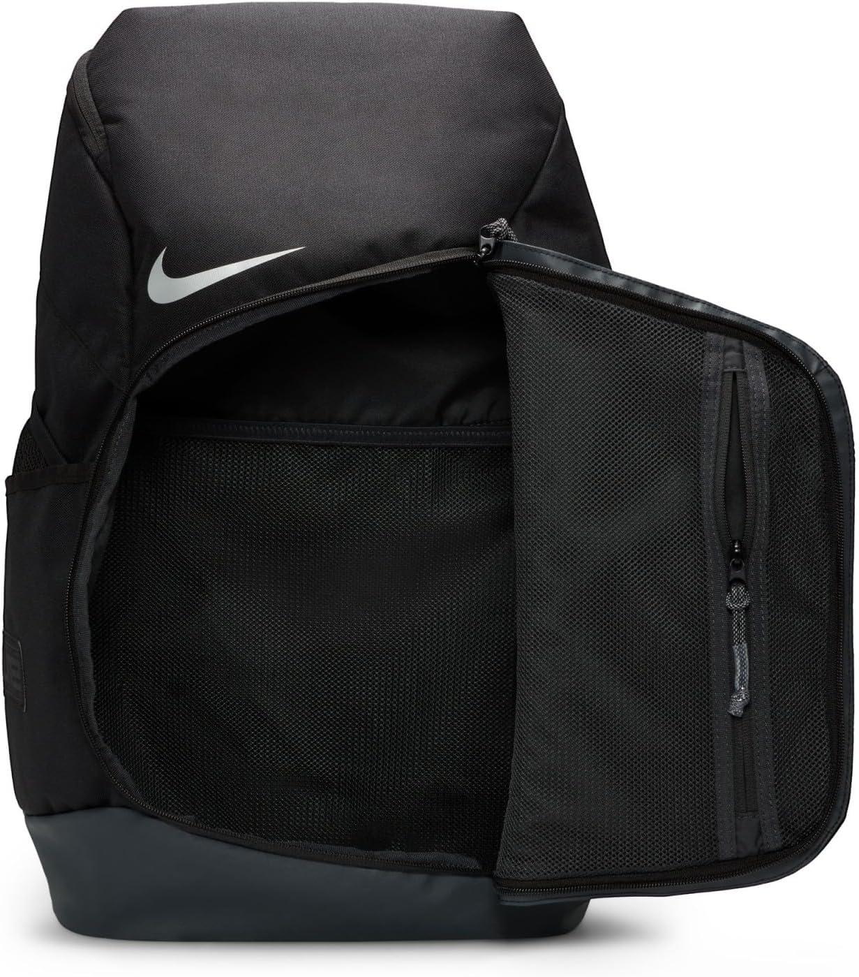 Nike Men's Hoops Elite Backpack, Black Anthracite and Metallic Silver