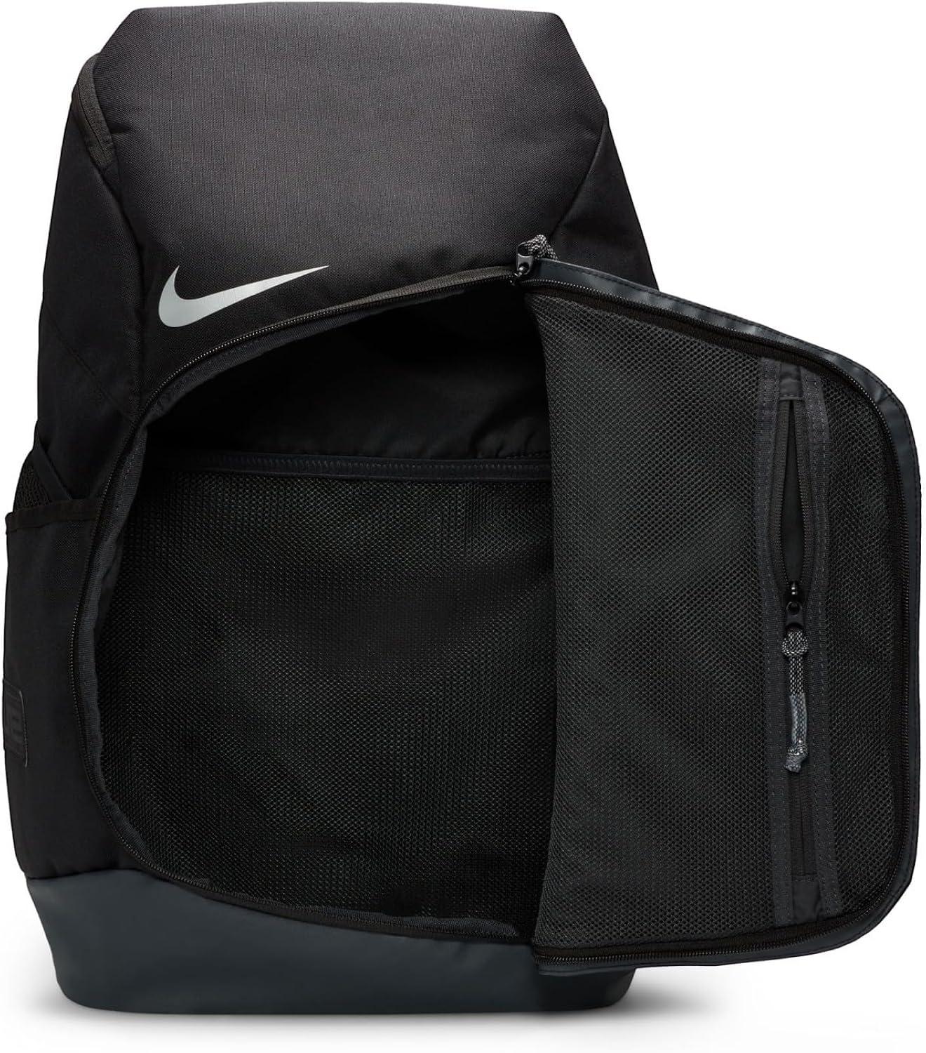Nike Men's Hoops Elite Backpack, Black Anthracite and Metallic Silver