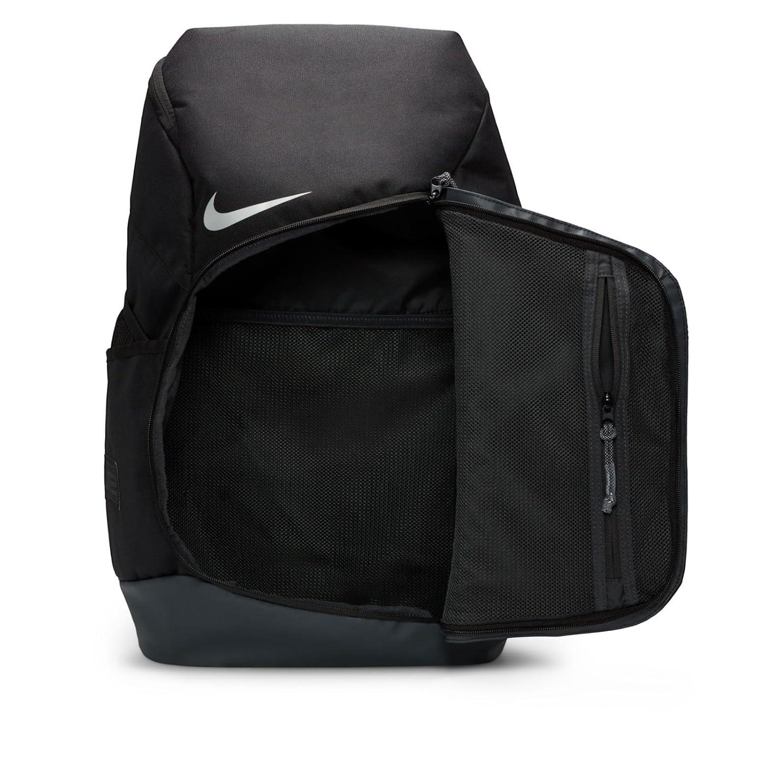 Nike Men's Hoops Elite Backpack, Black Anthracite and Metallic Silver