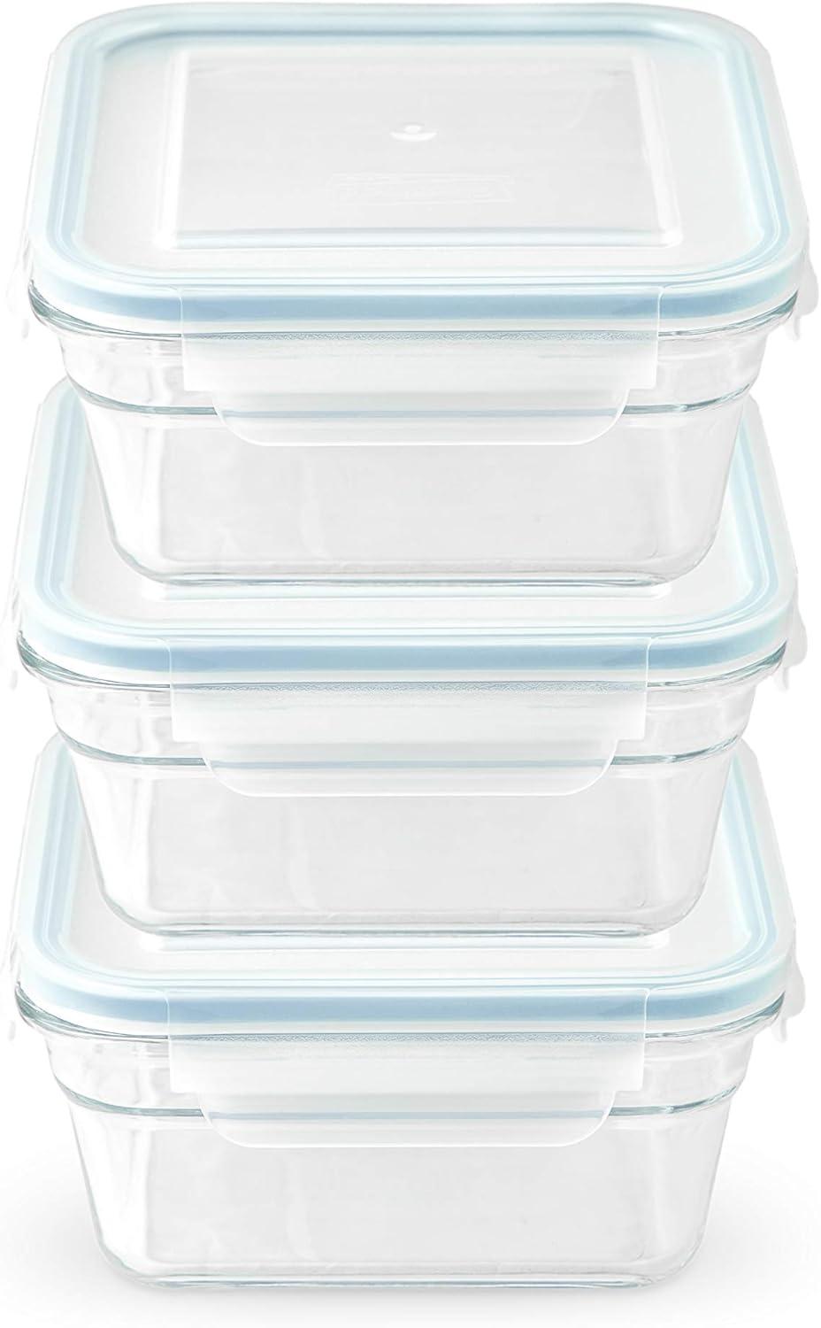 Glasslock Glass Food Storage - Set of 3 Containers and 3 Lids (Set of 3)