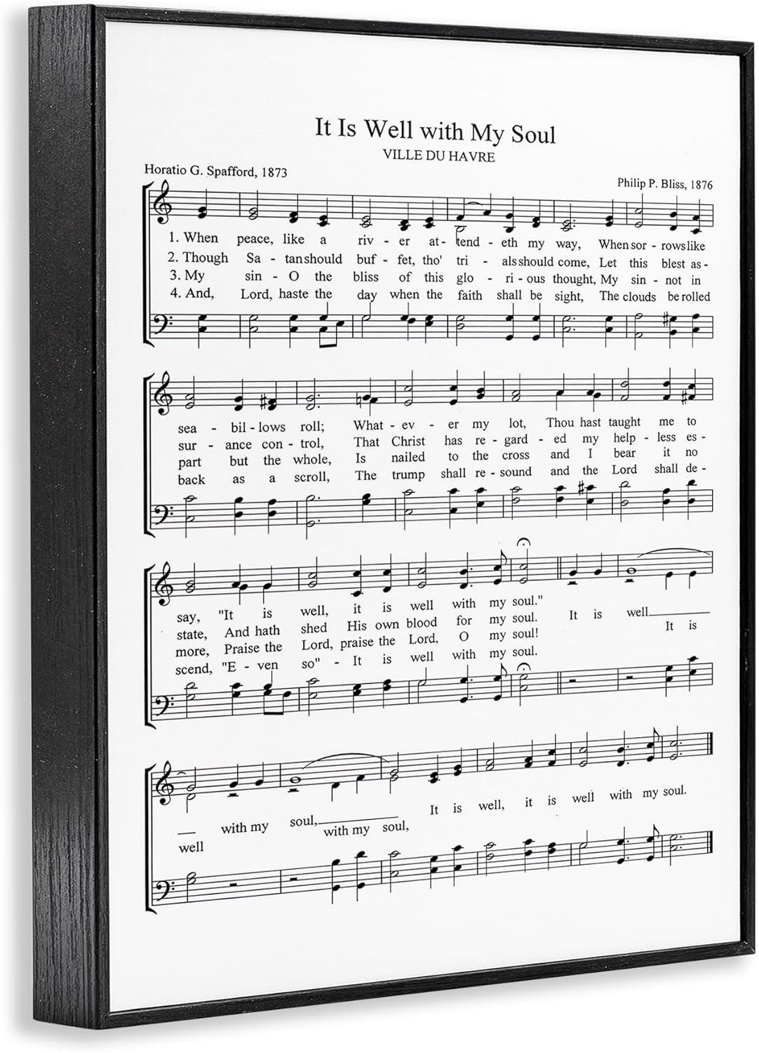 Stupell Industries Well With My Soul Sheet Music, 16" x 20"