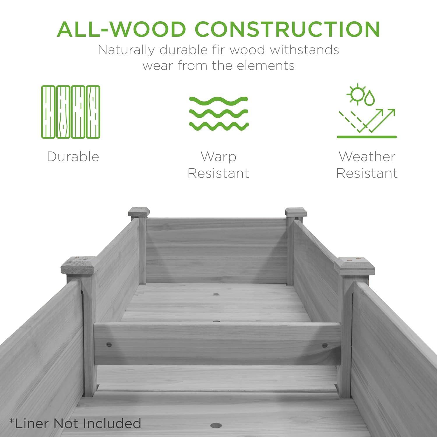 Arlmont & Co. Roban Wood Elevated Planter