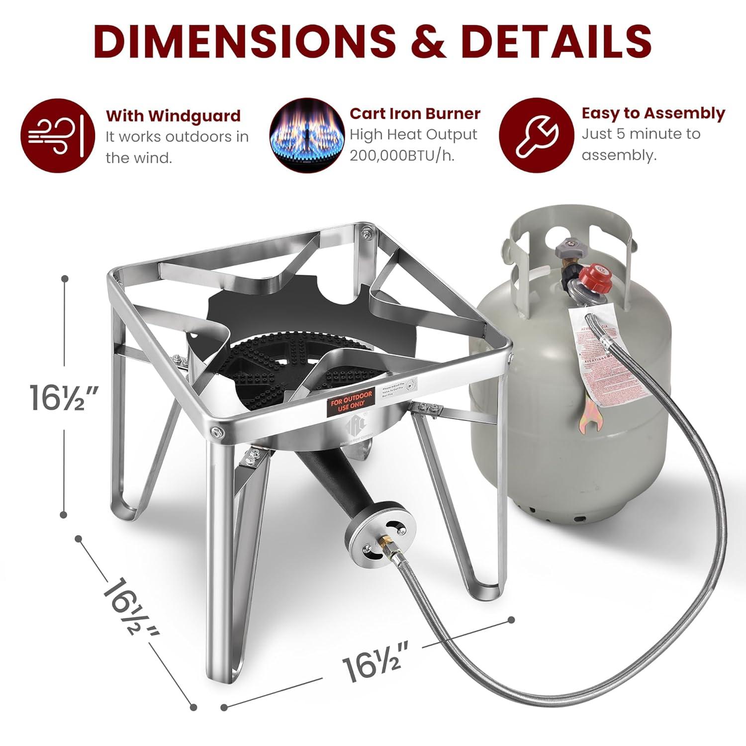 ARC Single Burner High Pressure Propane Turkey Fryer