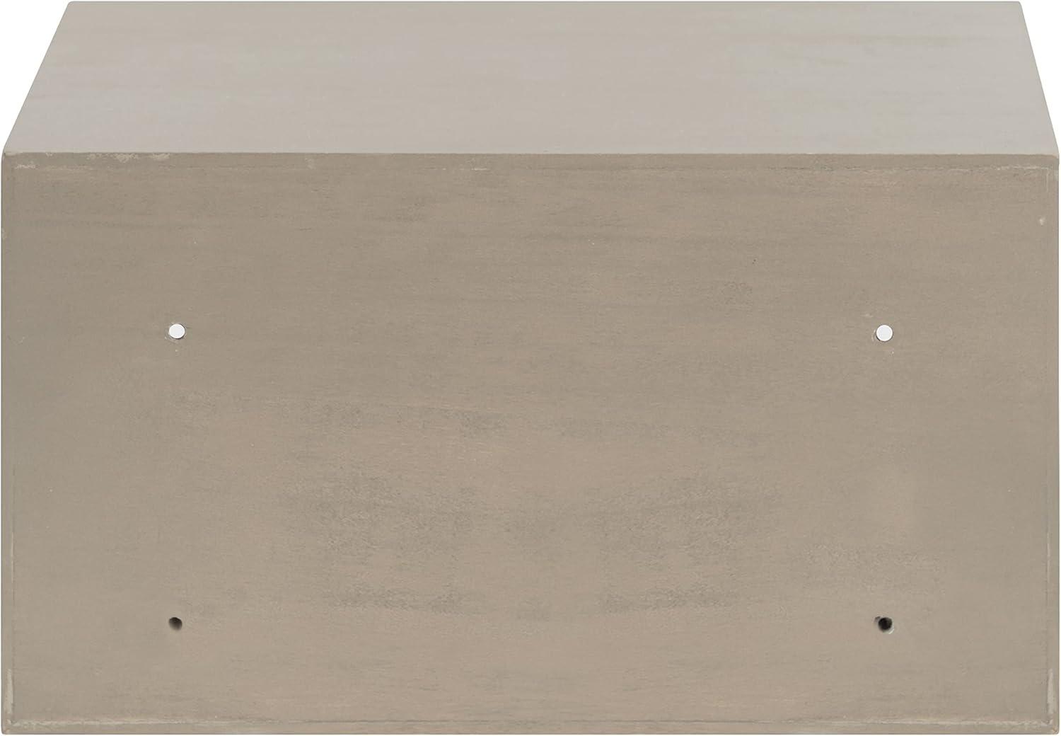Kate and Laurel Hutton Rectangle Wood Floating Side Table, 12.5x10x7, Gray