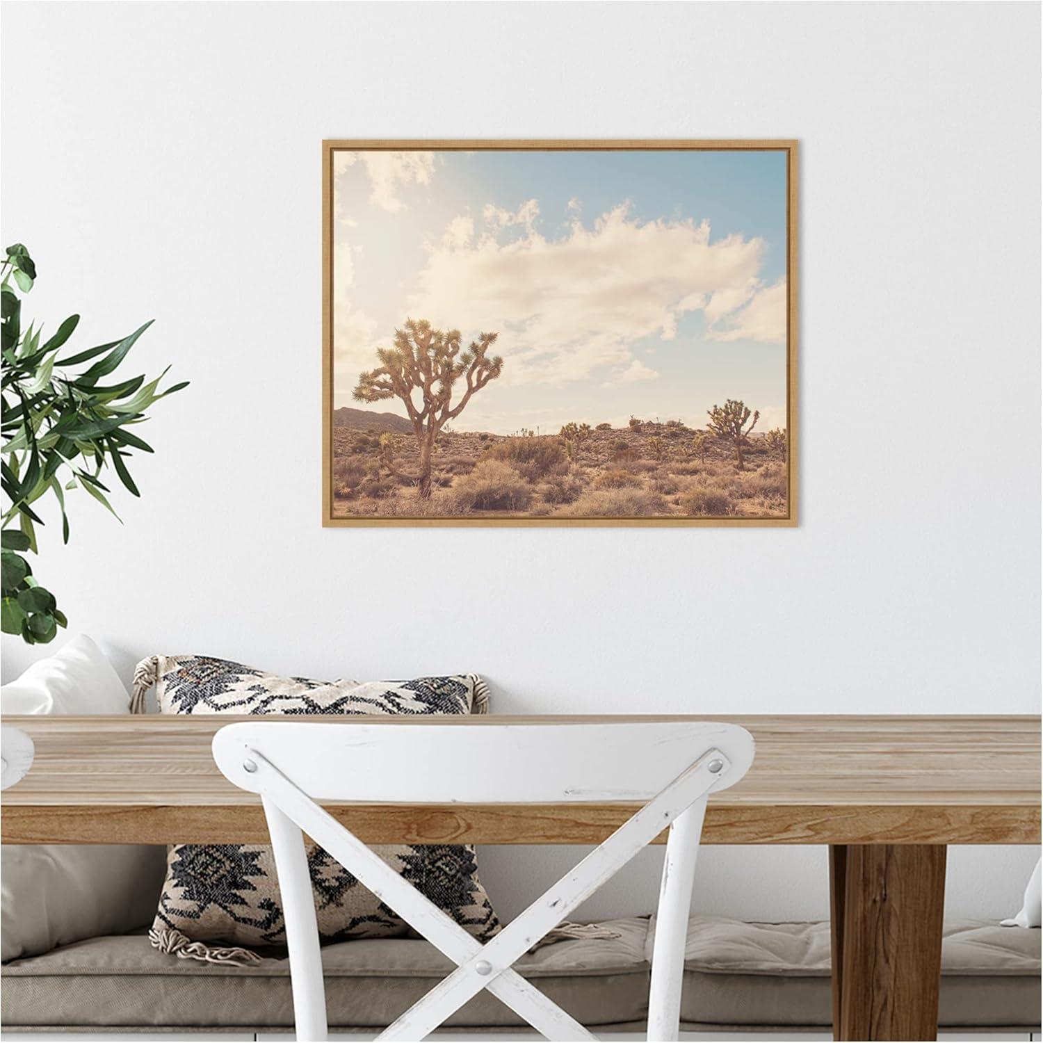 Amanti Art Sunshine and Joshua Trees by Myan Soffia Framed Canvas Wall Art