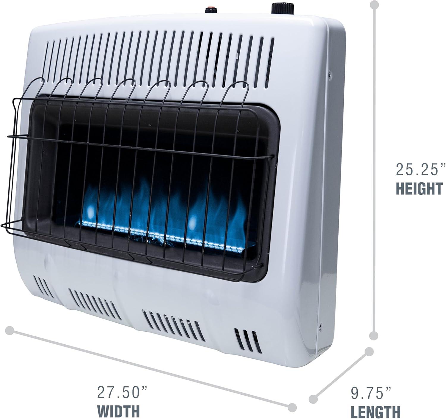 Mr. Heater 30,000 BTU Vent Free Blue Flame Propane Heater in White