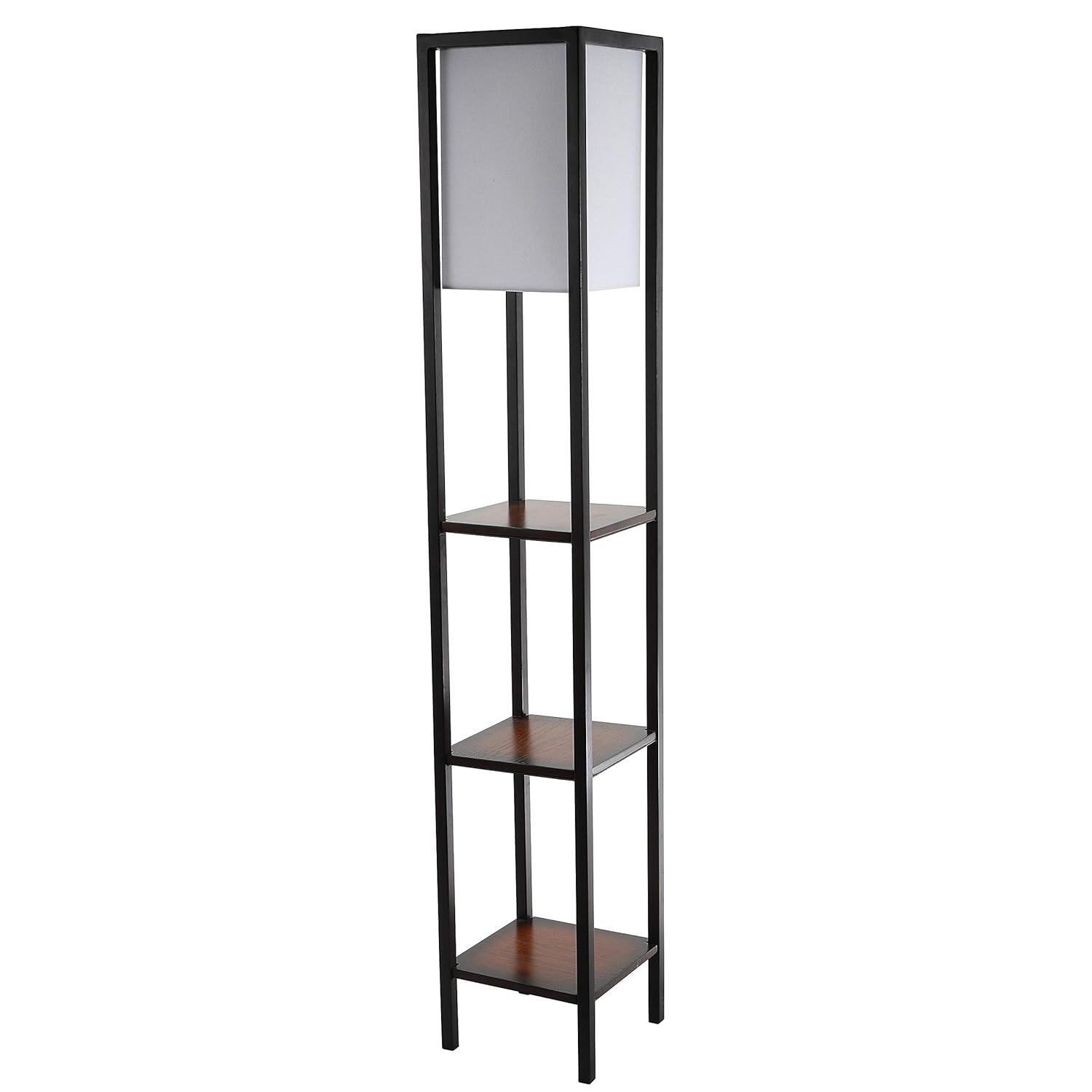 Rista Shelf Floor Lamp - FLL4044 - Cherry/Black - Safavieh