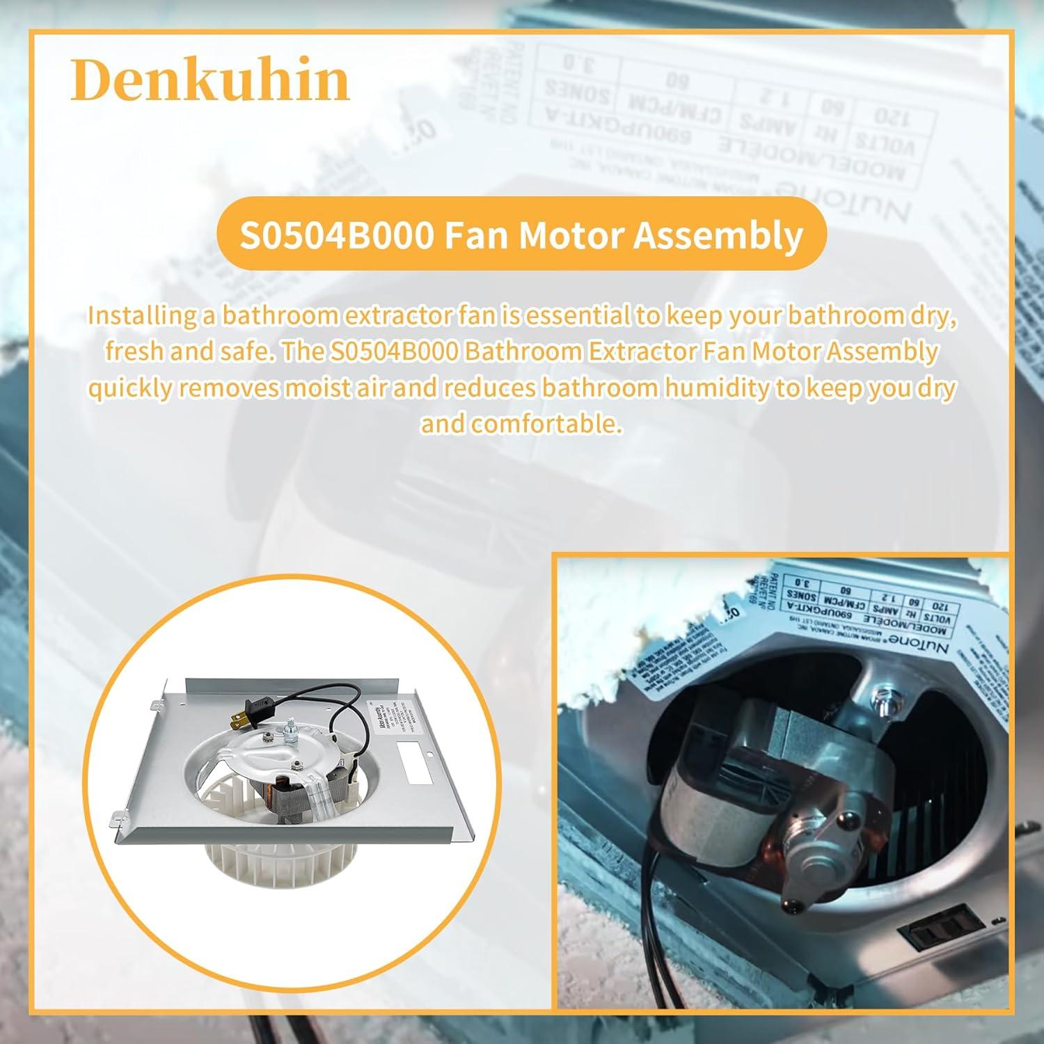 S0504B000 Bathroom Fan Motor Assembly Compatible with Bro-an Nutone 769RL for B Unit, Repalce Models 757, 769RFT-R01, 769RL, 769RL-R01 and VF707RCN. 765RL