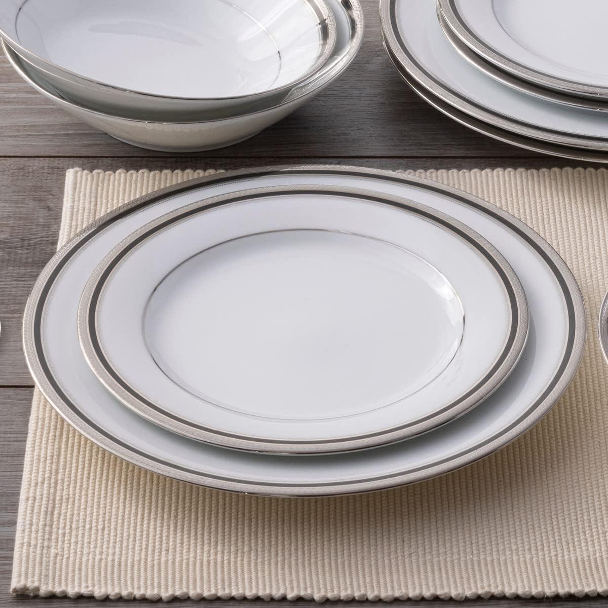 Noritake Austin Platinum 12-Piece Dinnerware Set, Service For 4