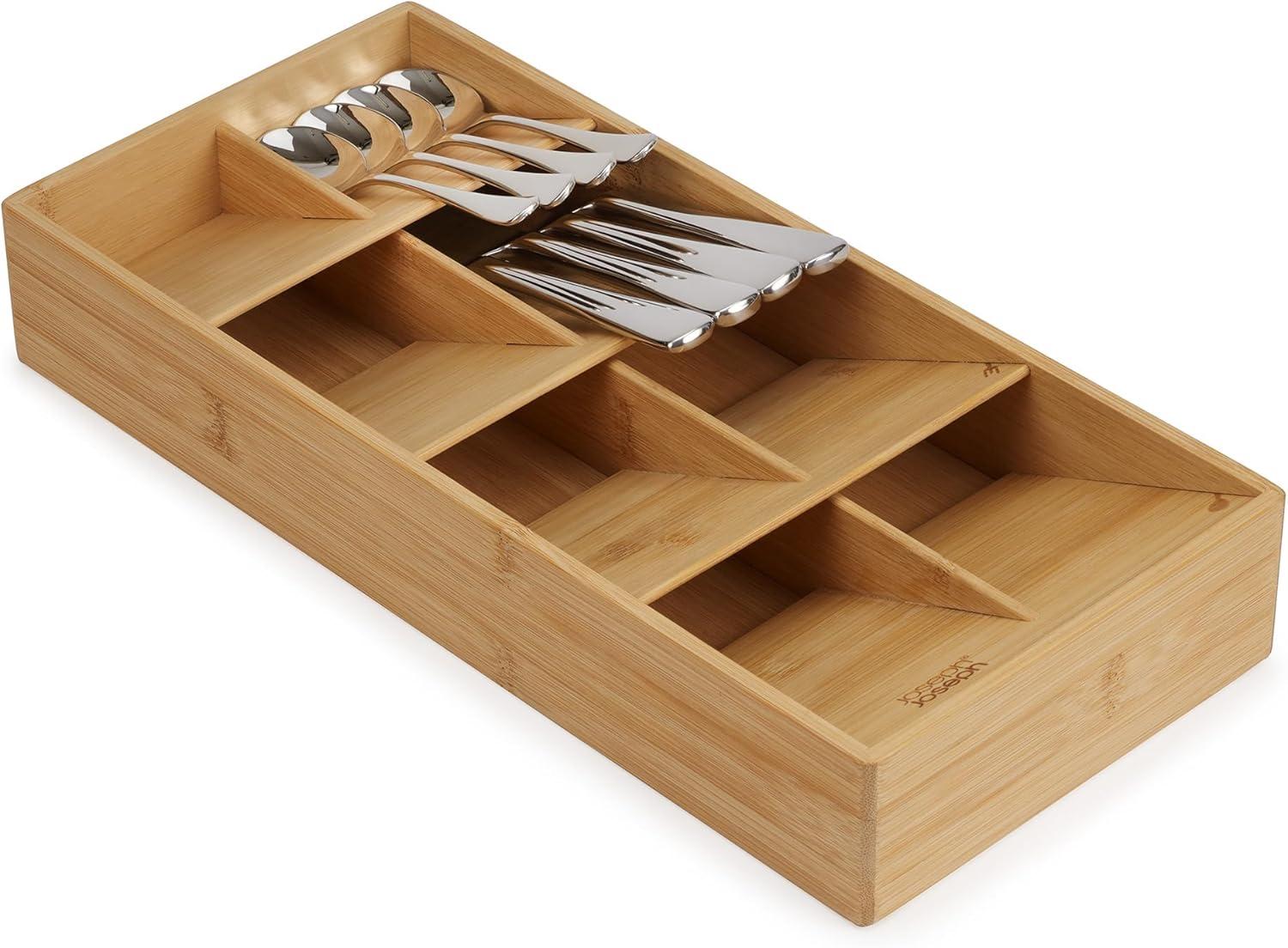 Joseph Joseph DrawerStore Large Bamboo Silverware Organizer