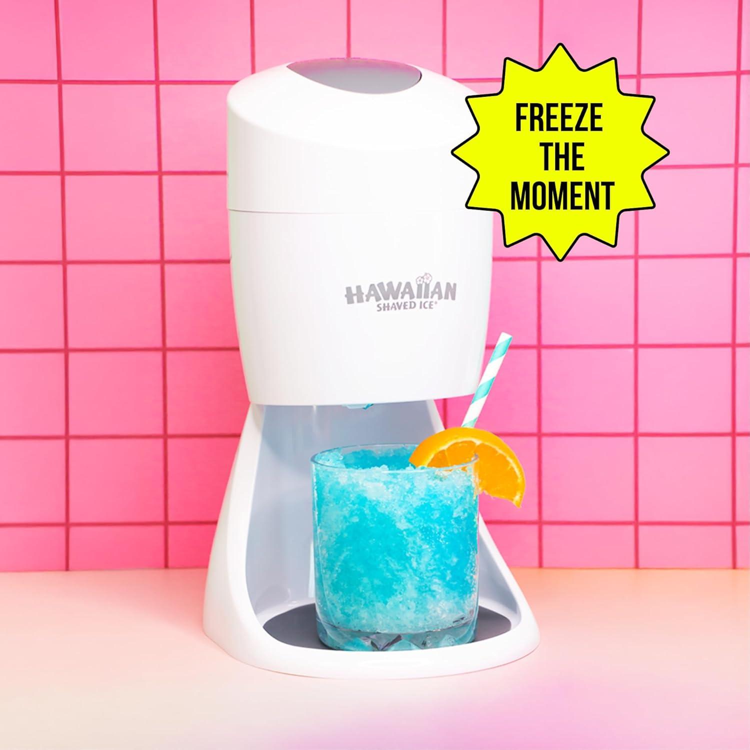 Hawaiian Shaved Ice S900 Machine, Slush Shaver Snow Cone Maker, Hawaii Style, 55 Watts, White