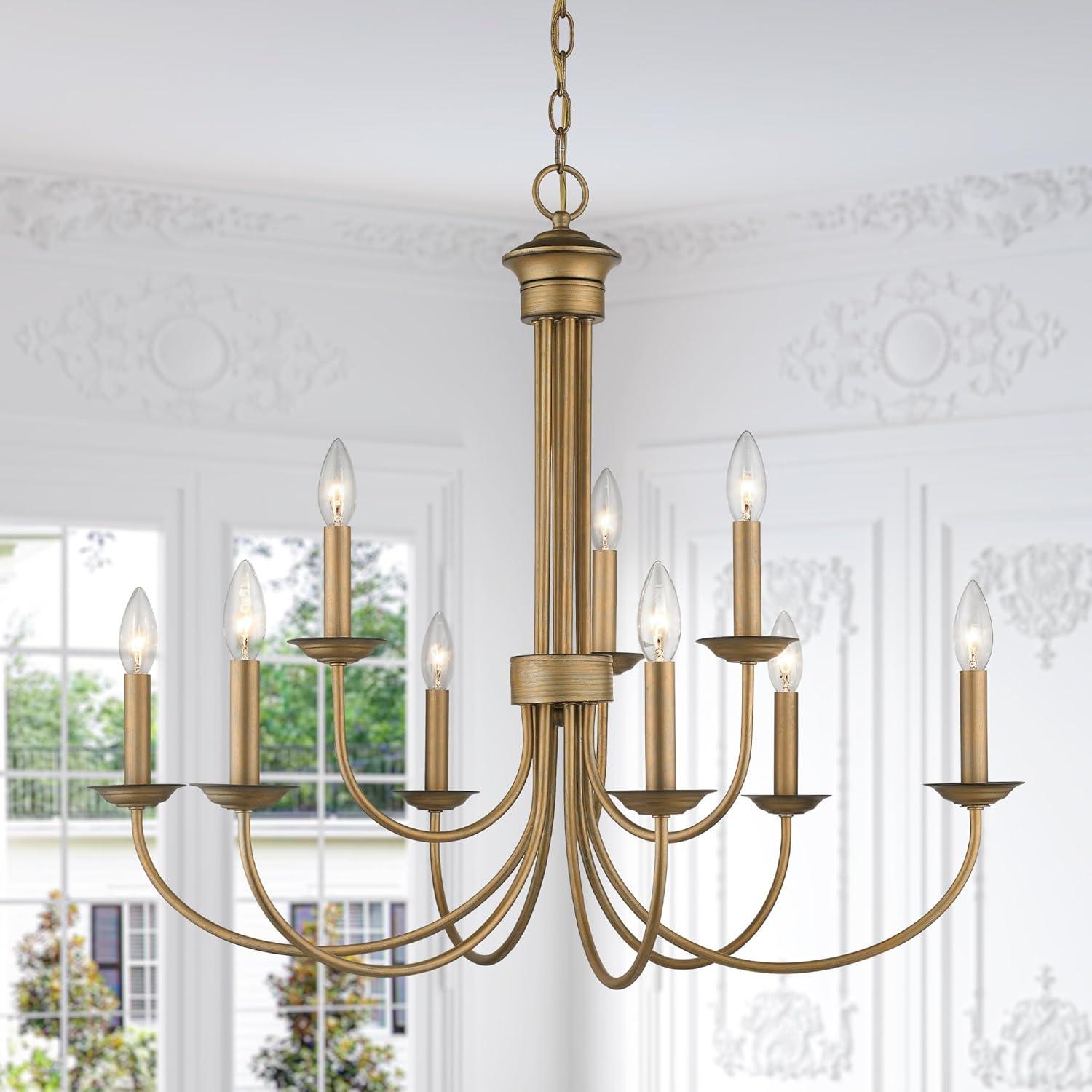 Estate 9-Light Black Crystal Chandelier with Candelabra Base