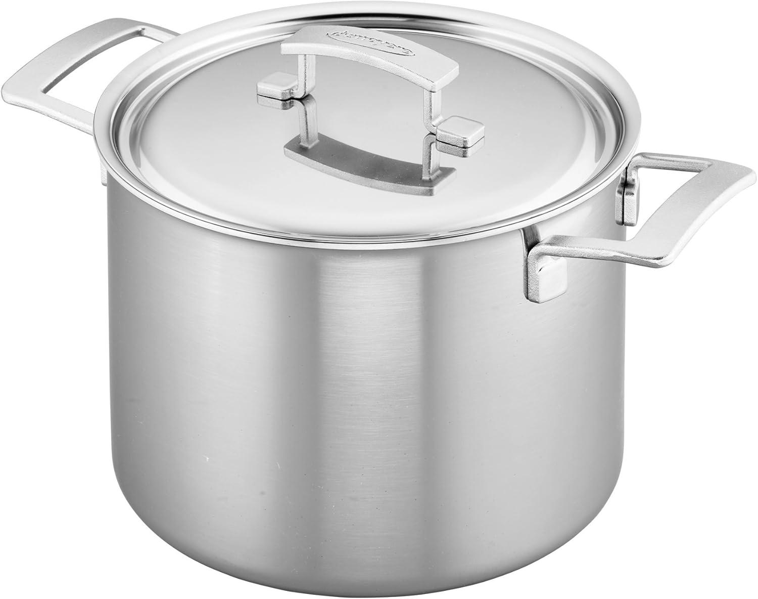 Demeyere 8-Quart Stainless Steel Stock Pot with Lid