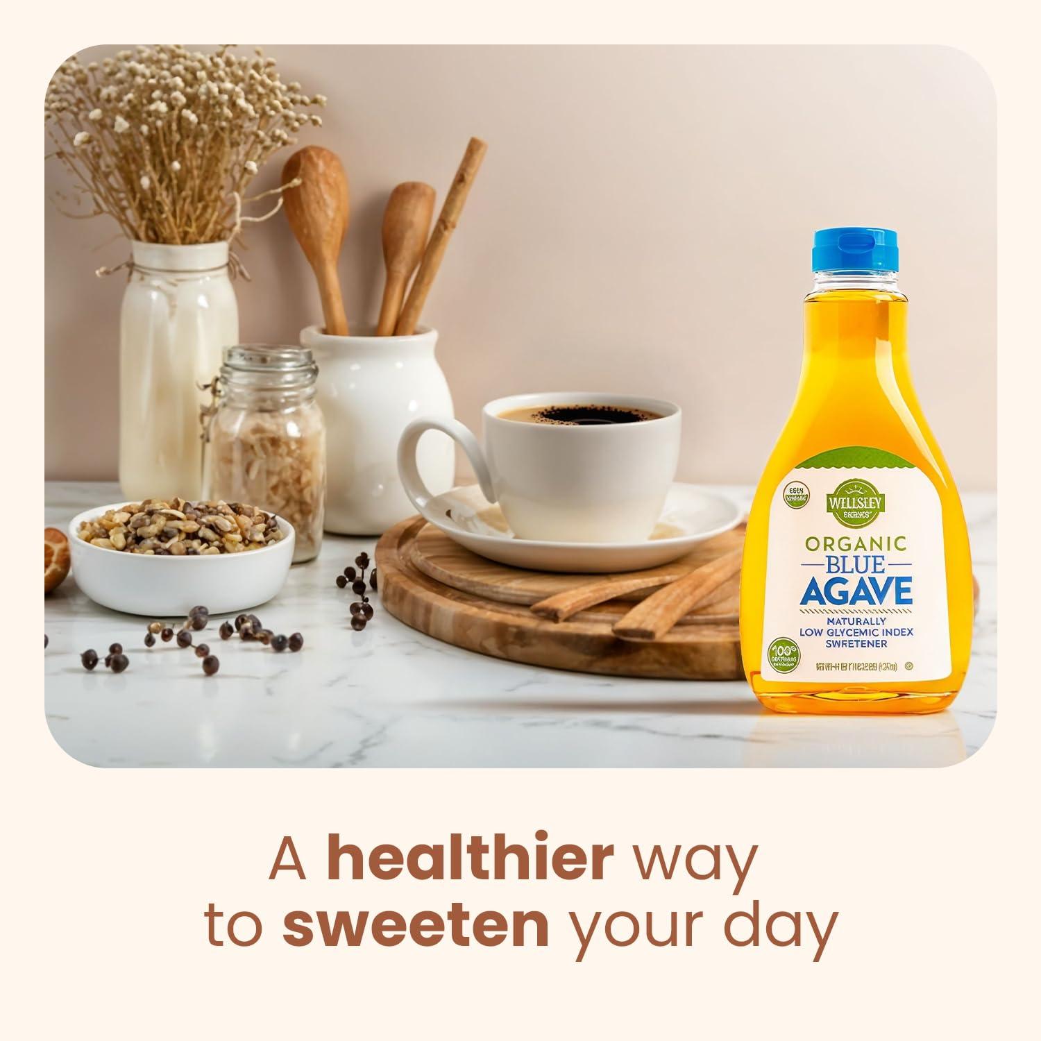 Wellsley Farms Organic Blue Agave, Liquid 44 oz.- Sugar Substitutes