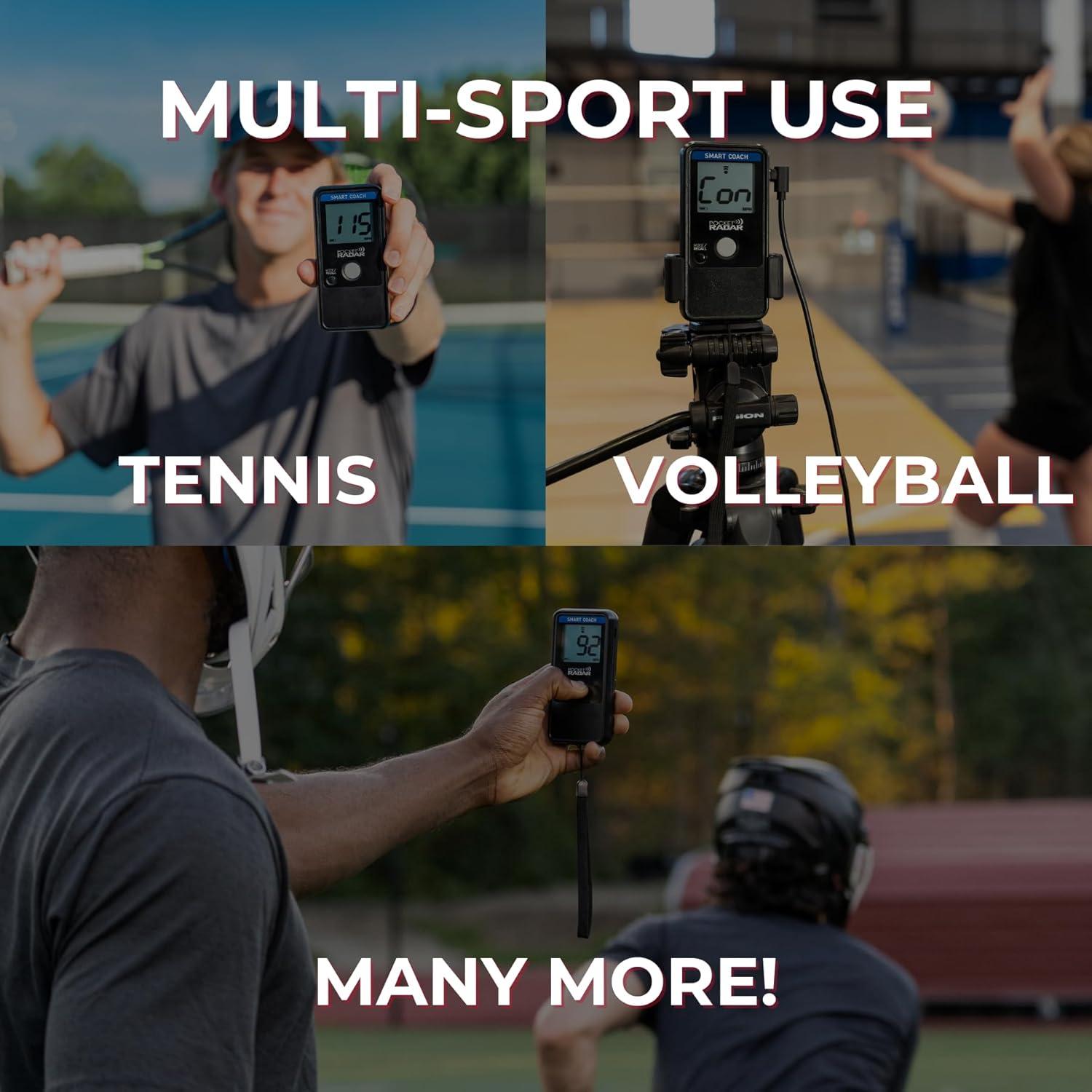 Pocket Radar Smart Coach Speed Gun for Baseball, Hockey, Softball with Accurate Pitching & Sports Speed Measurement, Portable Baseball Radar Gun Compatible with Pocket Radar App