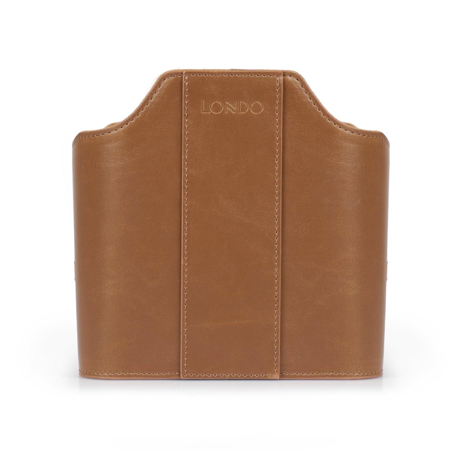 PU Leather Remote Control Holder, Office Supplies Desk Organizer with Tablet Slot, Makeup Brush and Utensils Cube, Large Capacity Desk Caddy With 5 Compartments