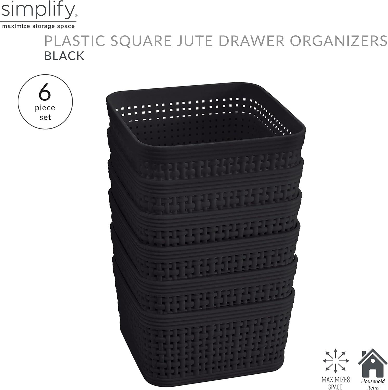 Simplify Simplify Plastic Basket (Set of 6)
