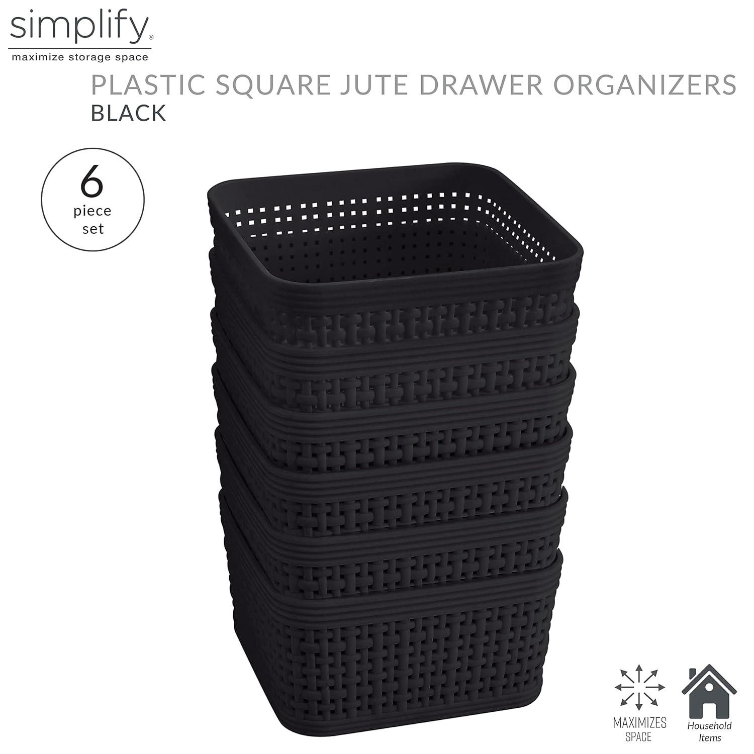 Simplify Simplify Plastic Basket (Set of 6)