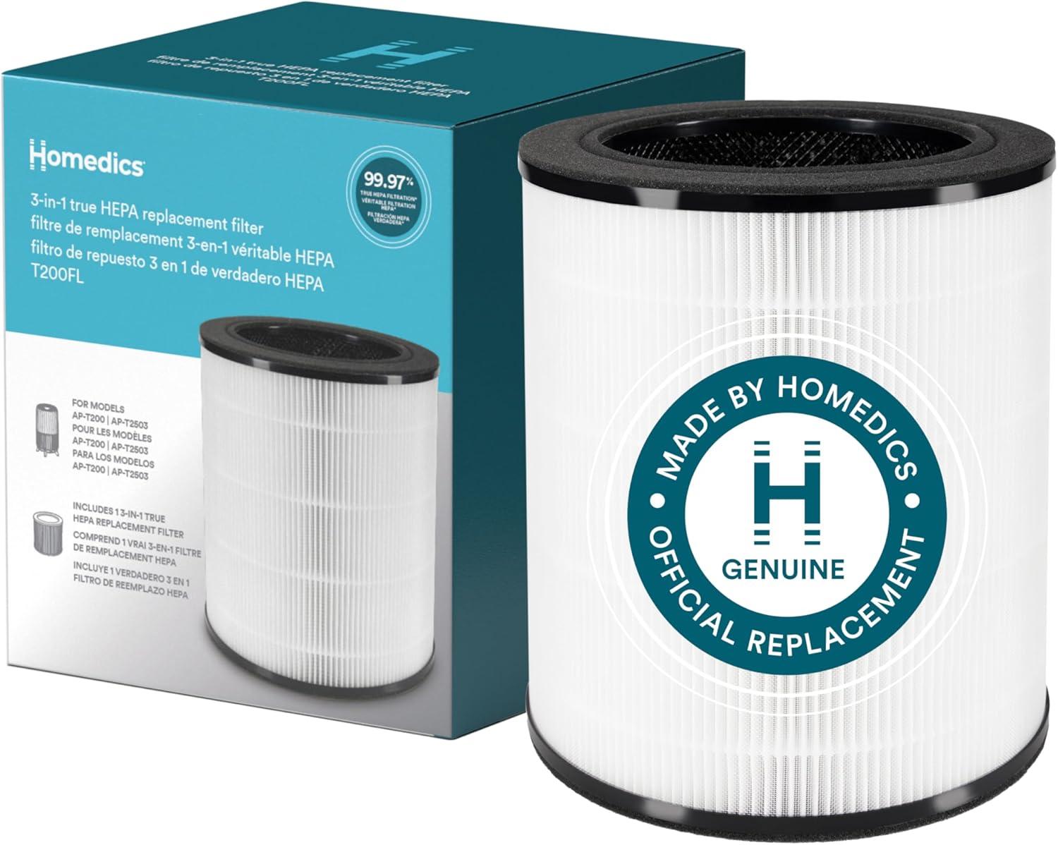 True HEPA Replacement Filter for Air Purifiers, White