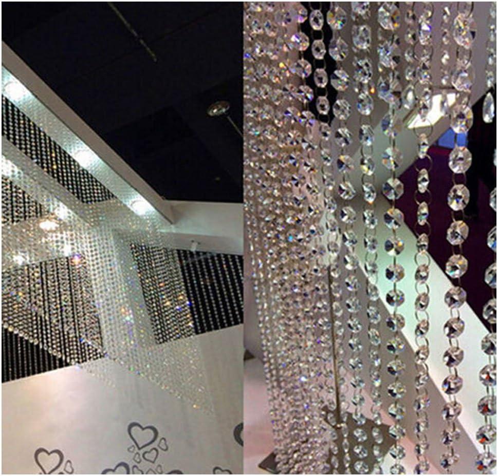 98.4ft Clear Acrylic Crystal Garland with Silver Jump Rings