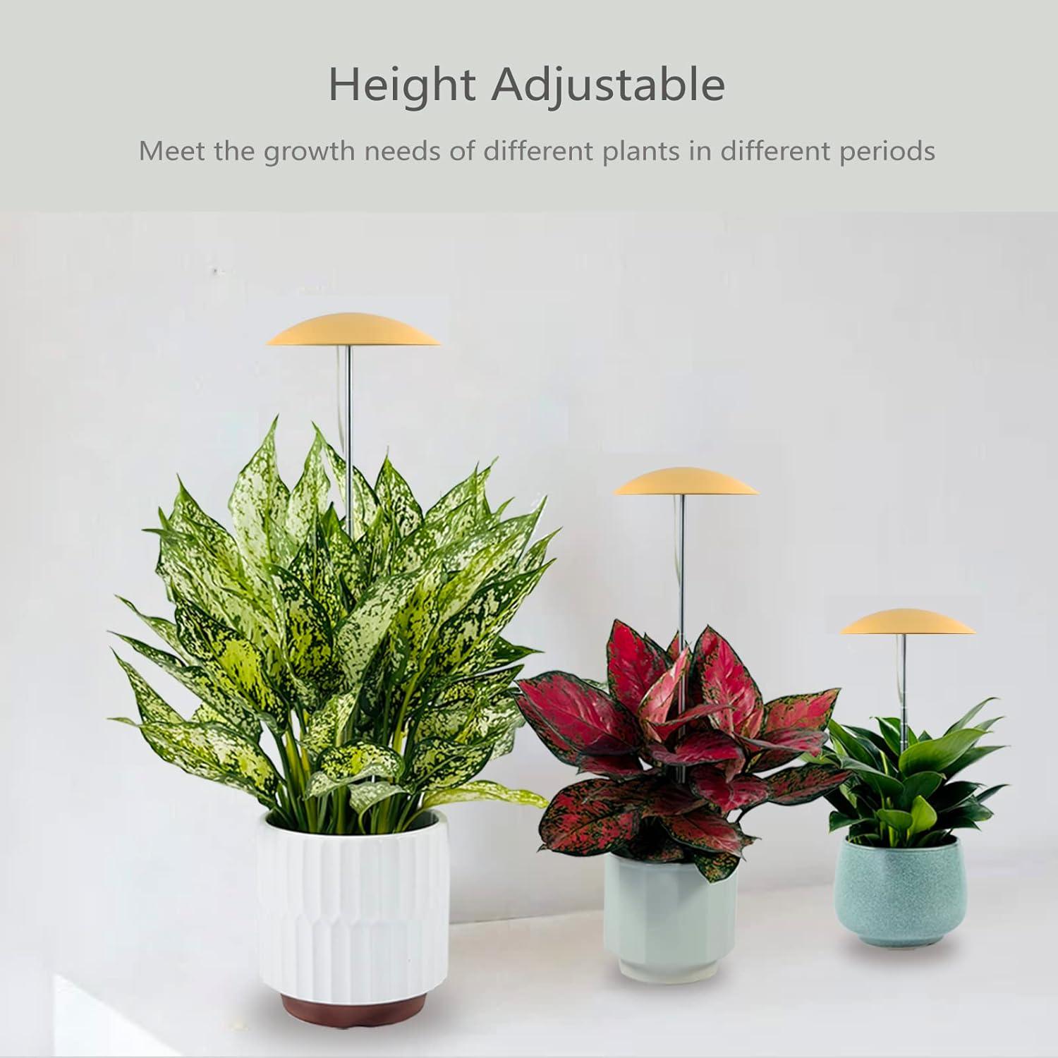 Witsanlex Smart LED Grow Lights for Indoor Plants, Full Spectrum, Sun Mode Auto Dimming, Daily Auto on/off Timer, Height Adjustable