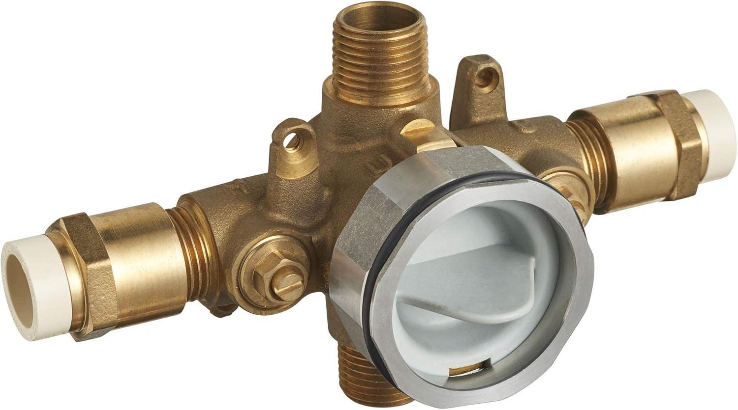 Compact Brass and Stainless Steel Shower Rough-In Valve