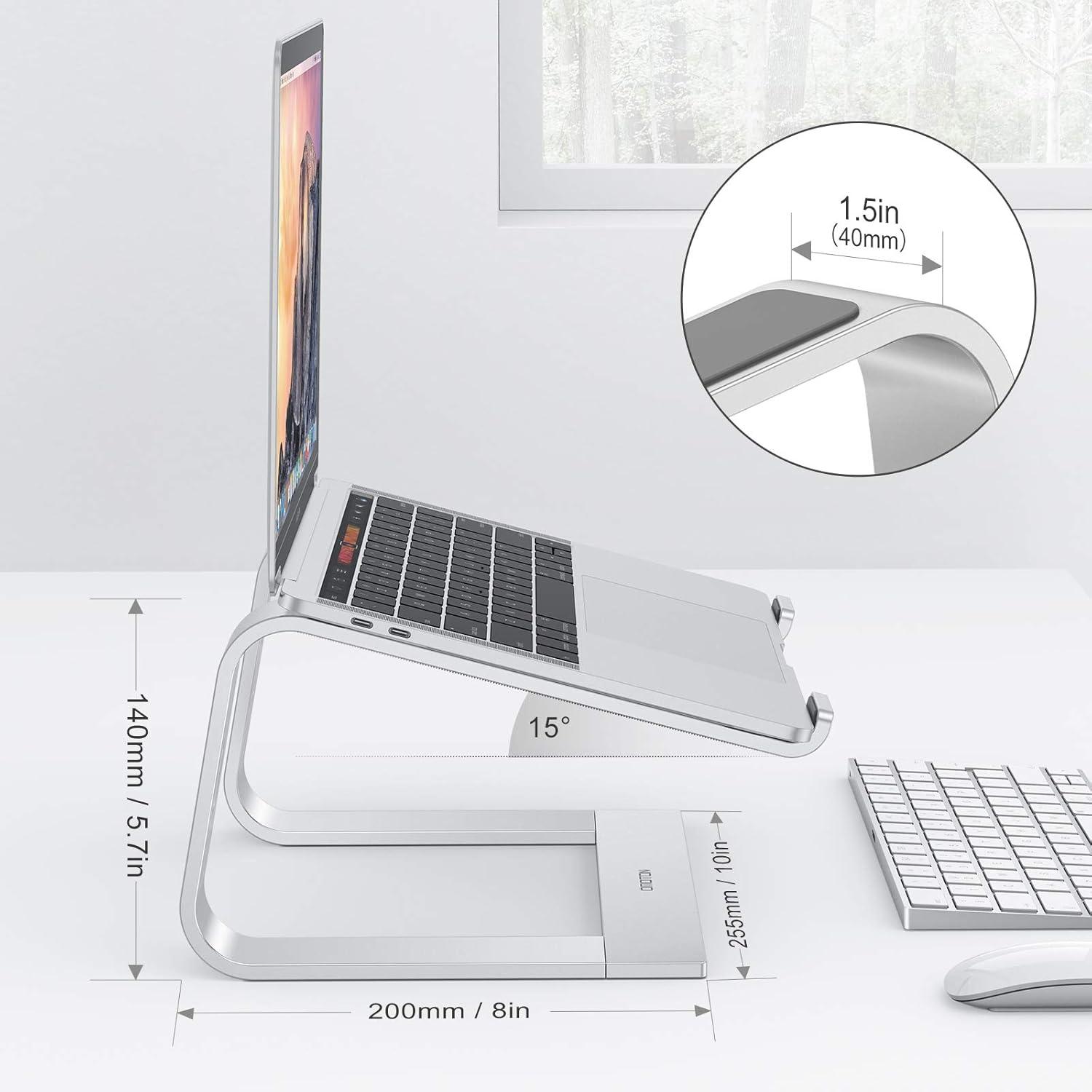 Laptop Stand, Adjustable Ergonomic Laptop Computer Stand for Desk Compatible with MacBook Air Pro, Samsung, Dell XPS, HP, Lenovo More 10-16'' Laptops - Aluminum Alloy