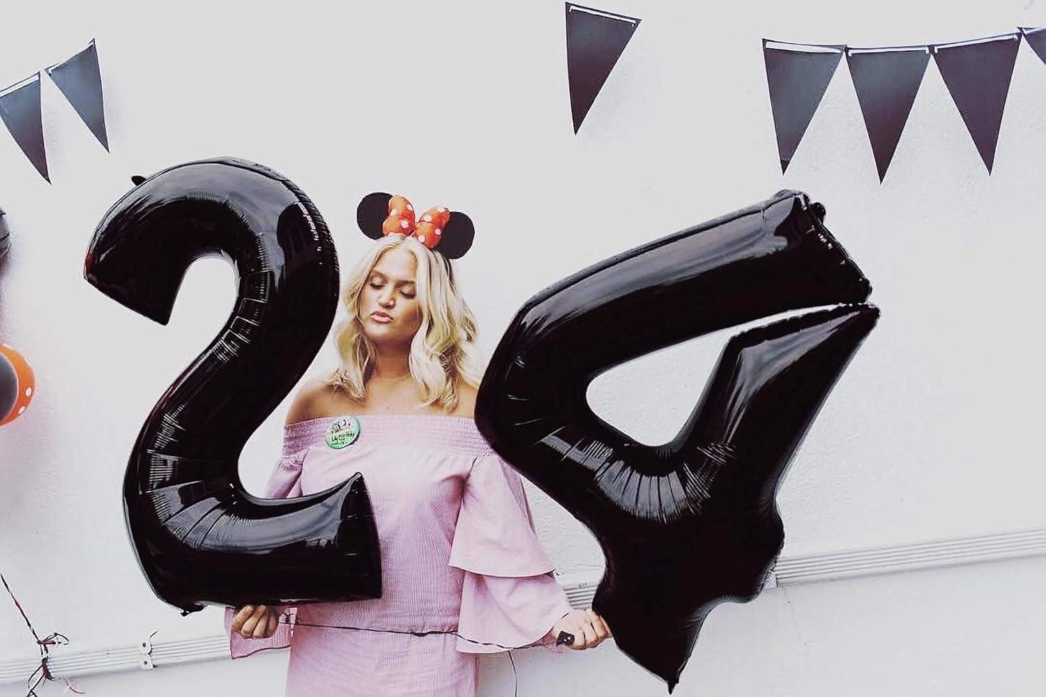 40 Inch Large Black Number 8 Balloon Extra Big Size Jumbo Digit Mylar Foil Helium Balloons for Birthday Party Celebration Decorations Graduations Wedding Anniversary Baby Shower Supplies Photo Shoot