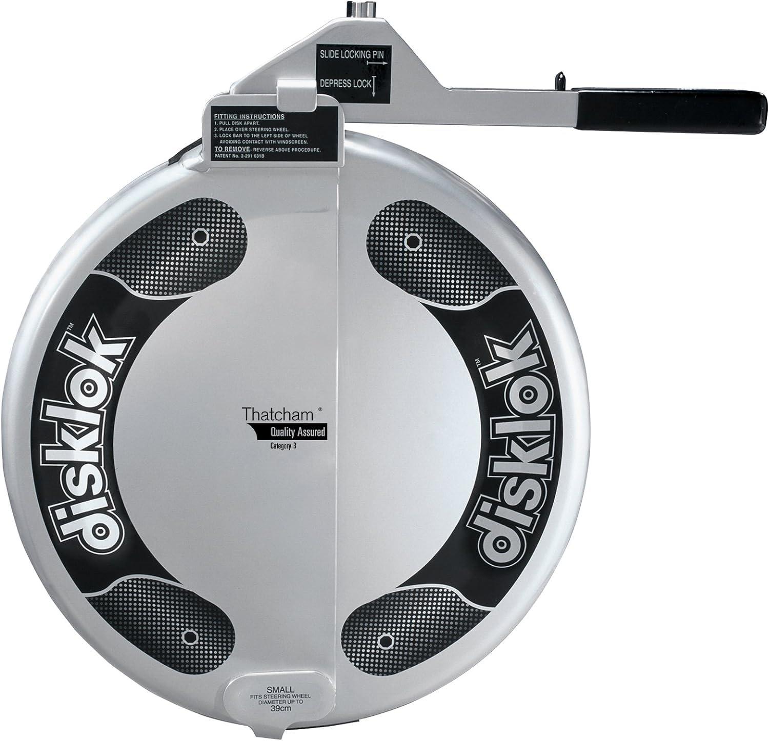 Disklok Gold Edition Hard Case Steering Wheel Lock - Small (Fits Steering Wheels 13.7" - 15.3")