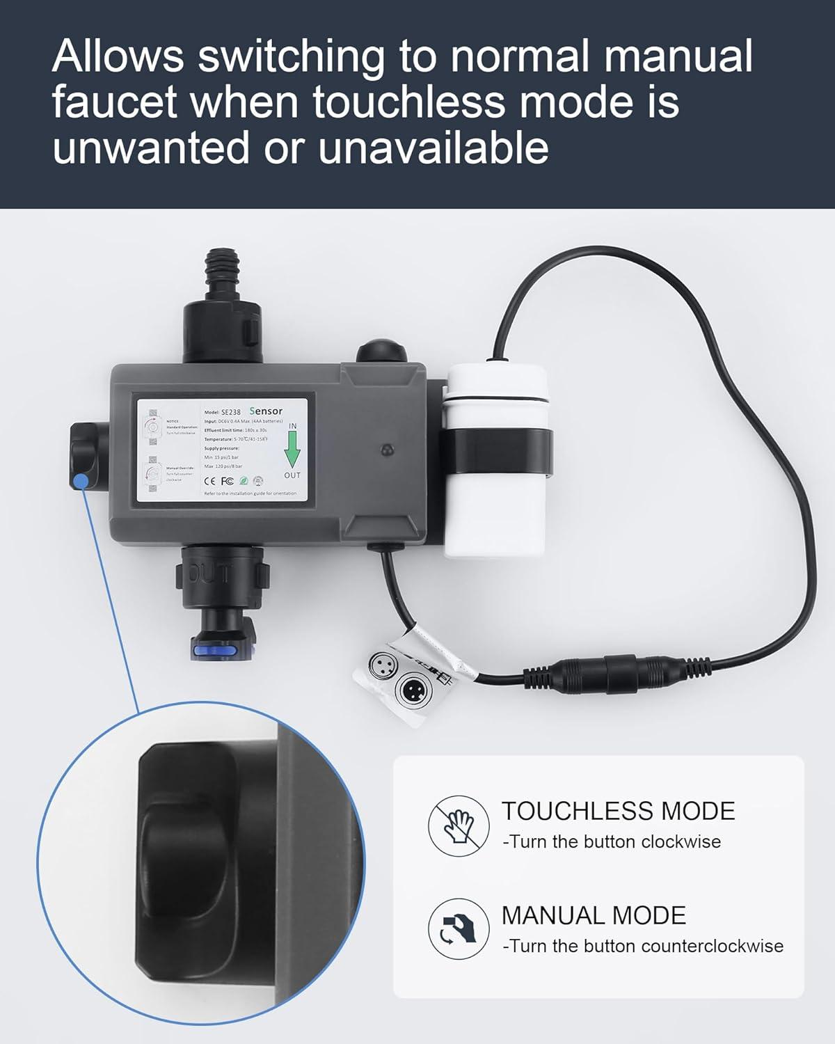 ARCORA ARCORA Stainless Steel  Single Handle Pull-Down Sprayer Kitchen Faucet Set with Touchless Sensor AR7100301B-DC