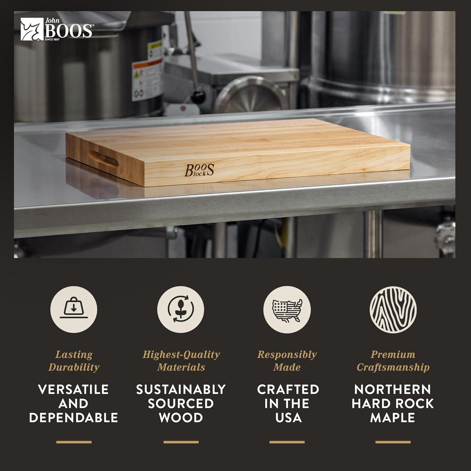 John Boos John Boos Platinum Series Reversible Wood Cutting Board, Maple