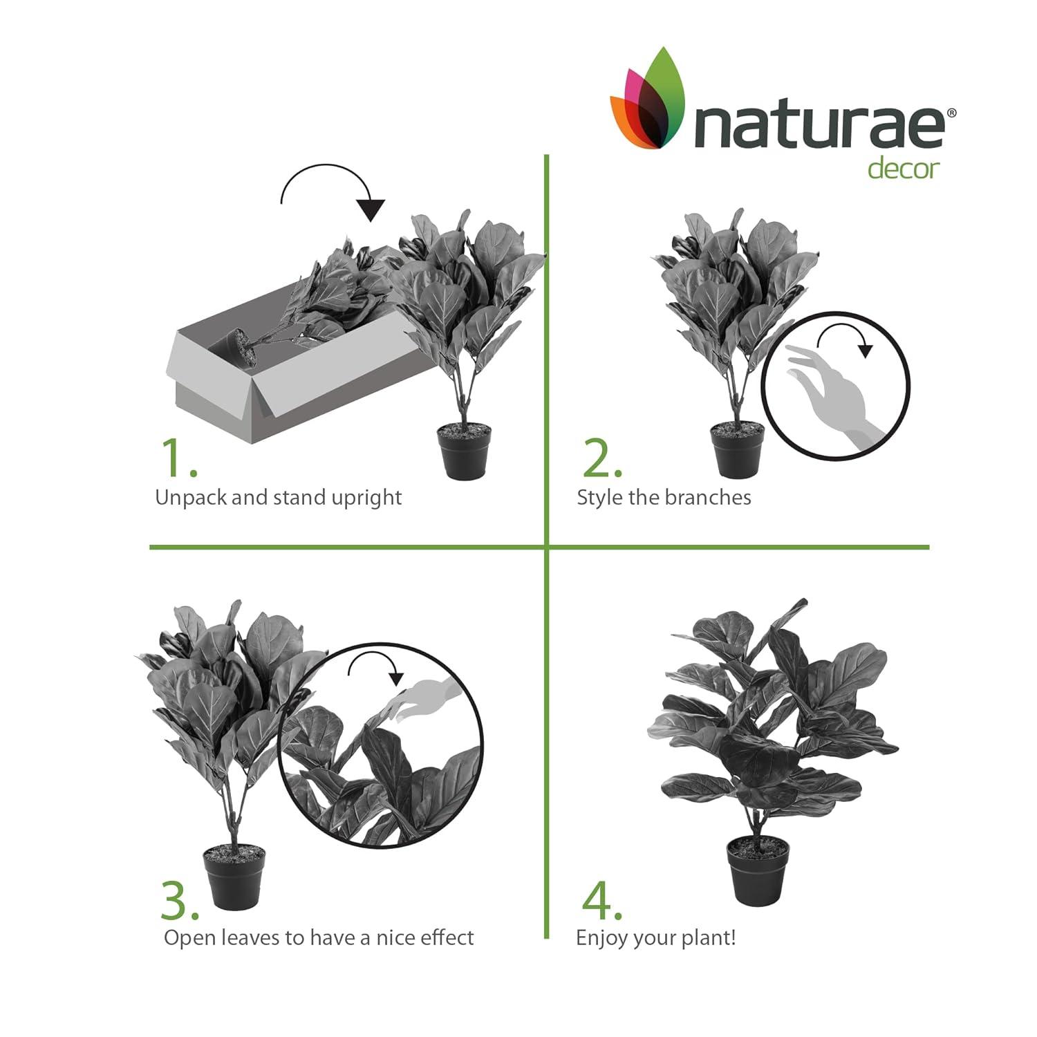 Faux Fiddle Leaf Fig Plant in Pot