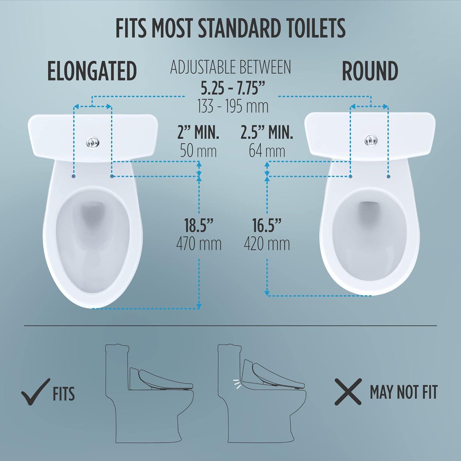 Cotton White Heated Electronic Bidet Toilet Seat with SoftClose Lid