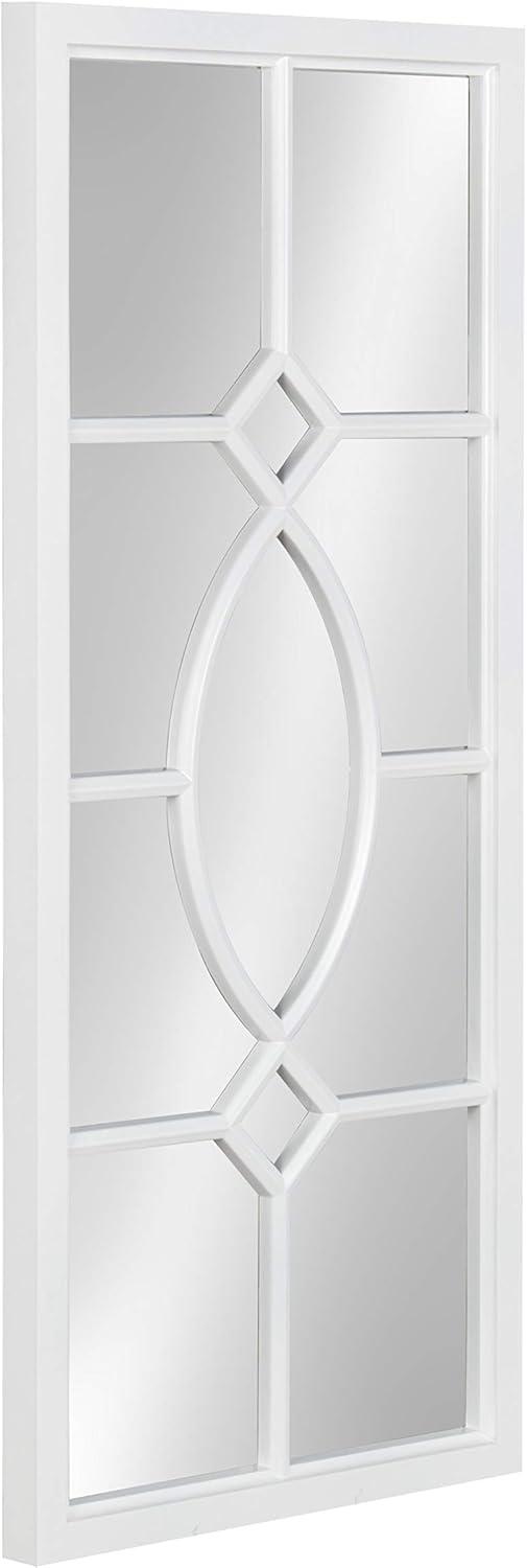 13" x 30" Cassat Framed Wall Accent Mirror White - Kate and Laurel