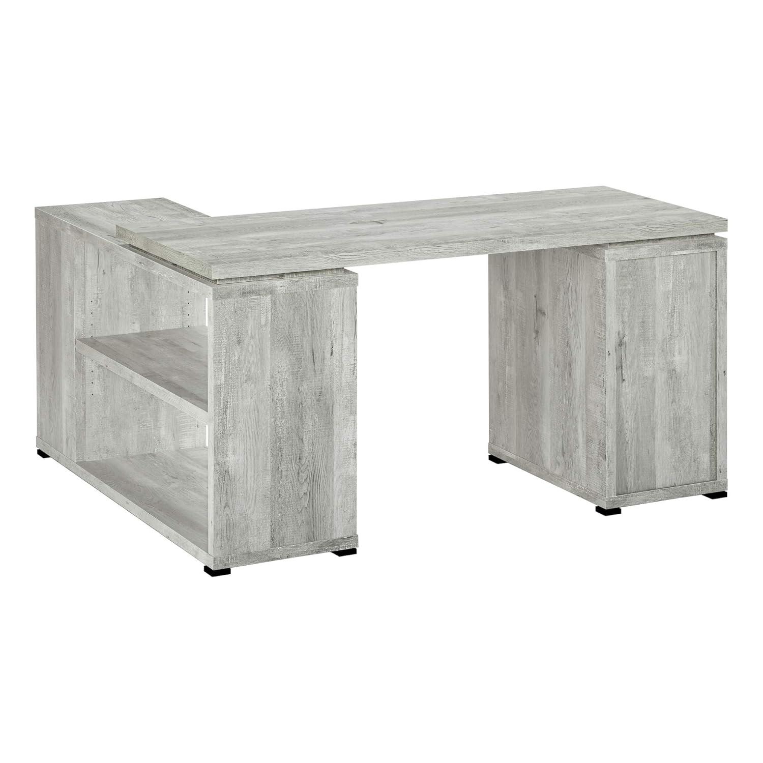 Monarch Specialties Computer Desk, L-Shaped, Corner, 3 Drawers 2 Open Shelves 3 Cubbies, 60"L X 47"W