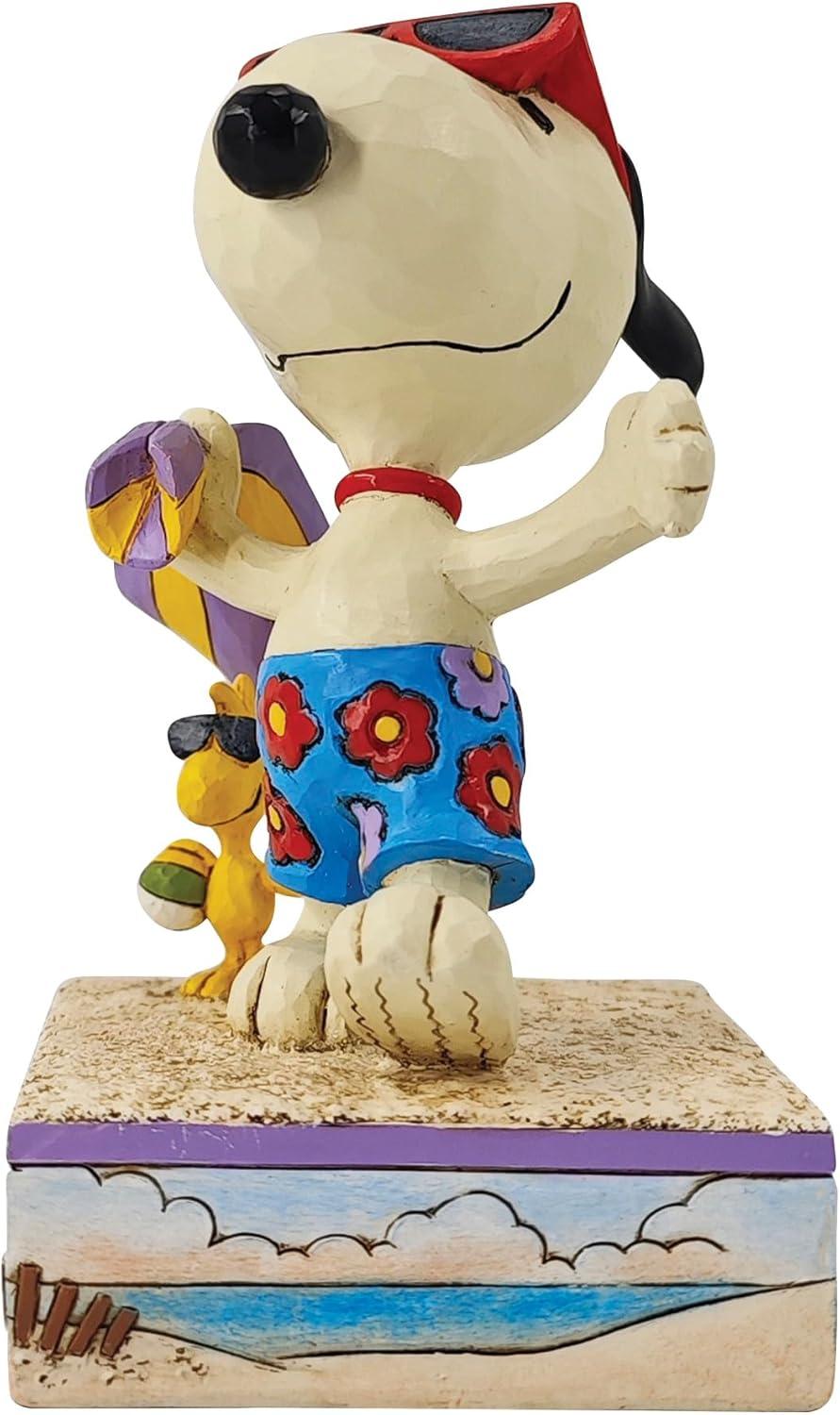 Jim Shore Peanuts by Jim Shore Snoopy & Woodstock at the Beach Figurine 5.1in H