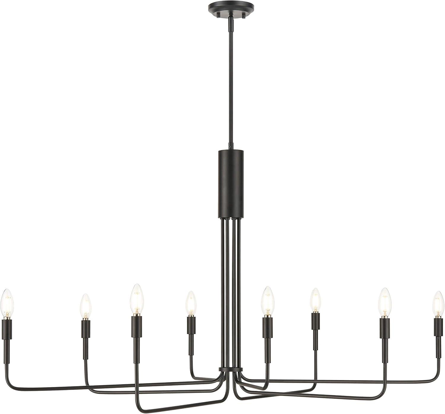 Bella 8-Light Black Candelabra Chandelier